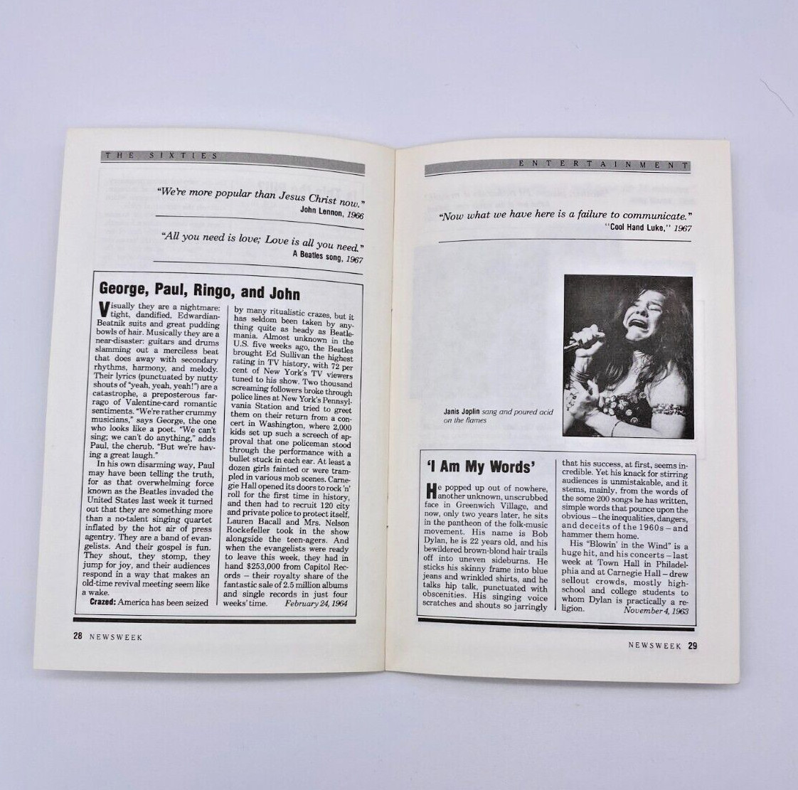 Newsweek Decade Booklets 1940&rsquo;s 1950&rsquo;s 1960&rsquo;s 1970&rsquo;s Paperback Vintage Books-A3