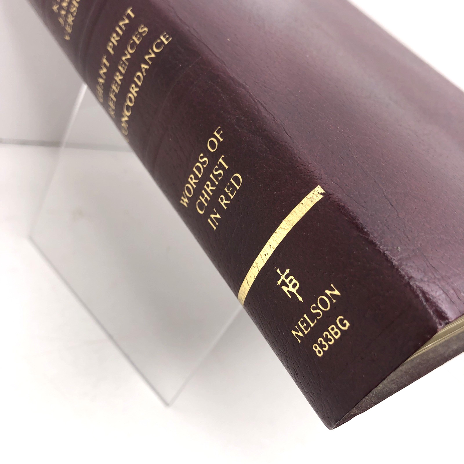 Holy Bible King James Giant Print Reference Concordance Nelson 833 BG Burgundy