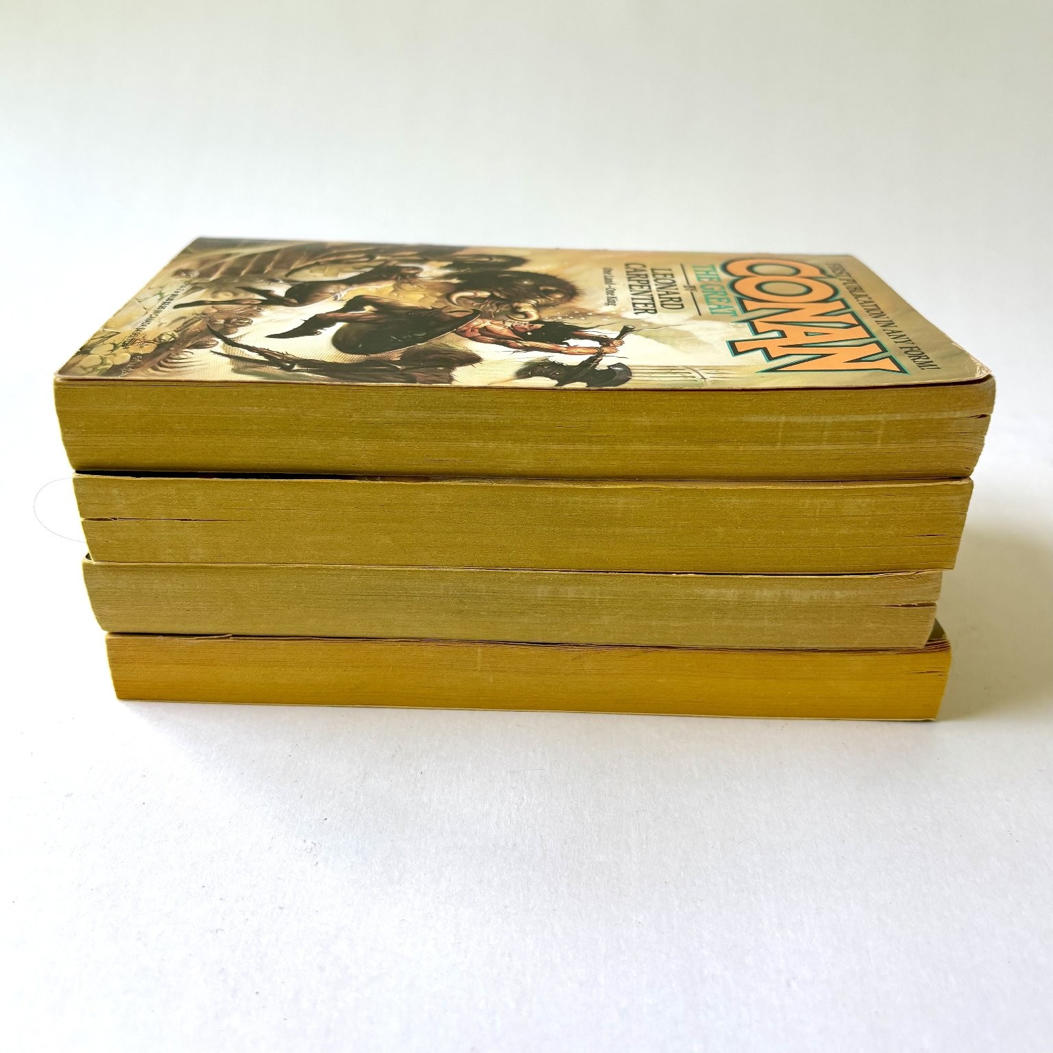 Conan Book Lot 4x Fantasy Paperbacks Tor Bantam Carpenter Green Perry Offutt