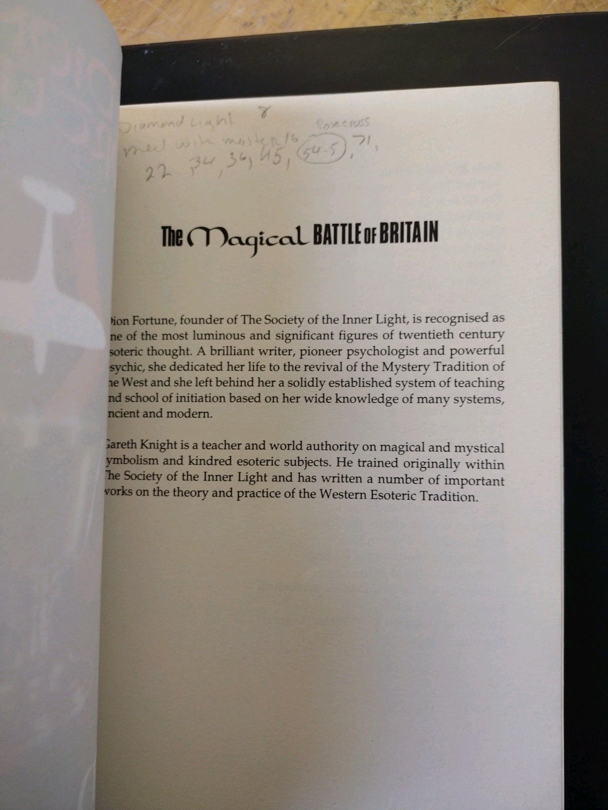 3 DION FORTUNE: Secrets Dr. Taverner. Magical Battle…Esoteric Orders..(pencil)