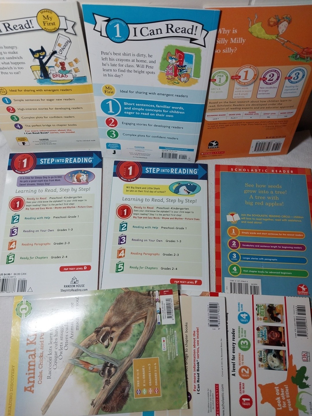 Lot 15 Level 1, 2, 3, 4 Reader Books Step Into Reading I Can Read Scholastic