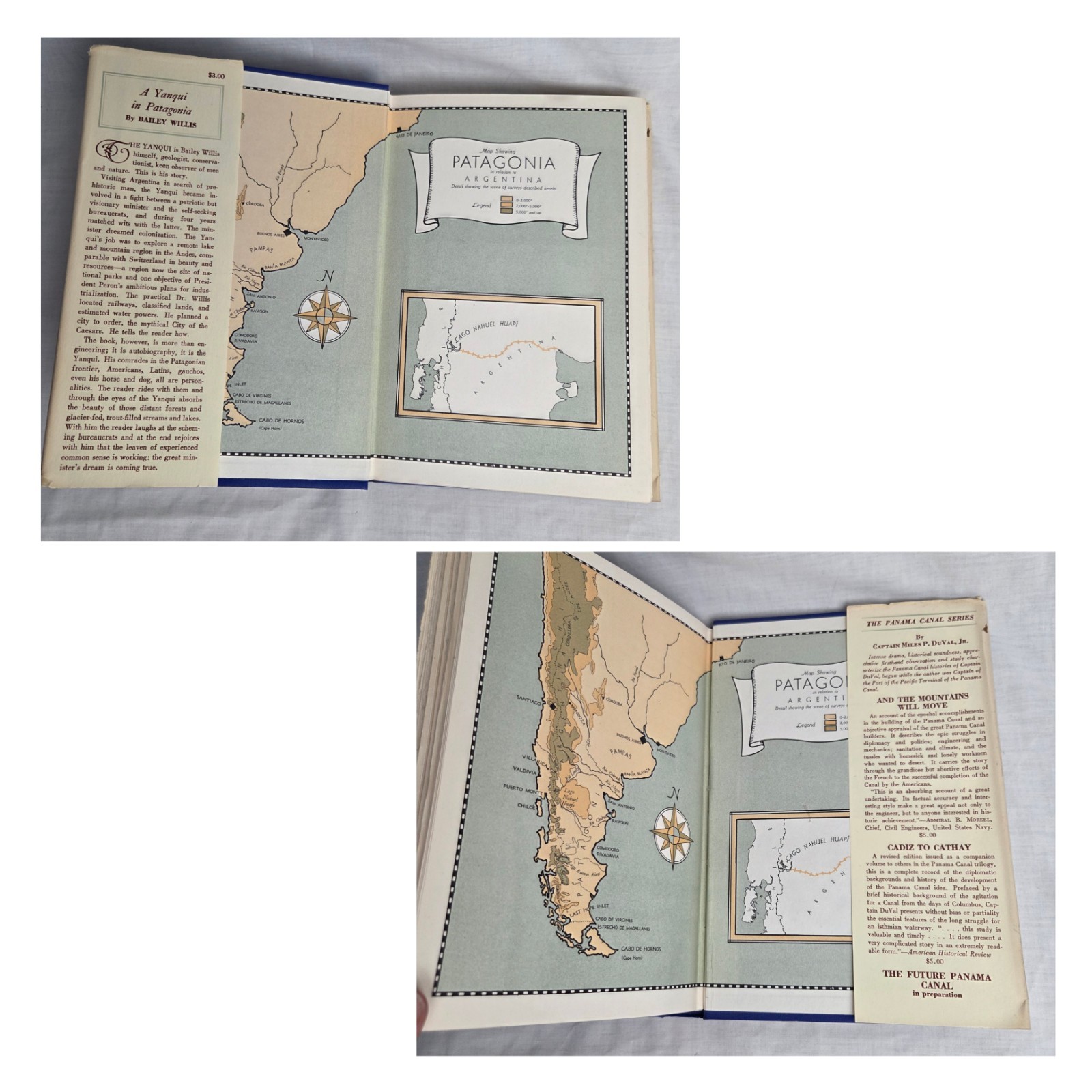 A Yanqui in Patagonia by Bailey Willis Hardcover Book Vintage Argentina Geology