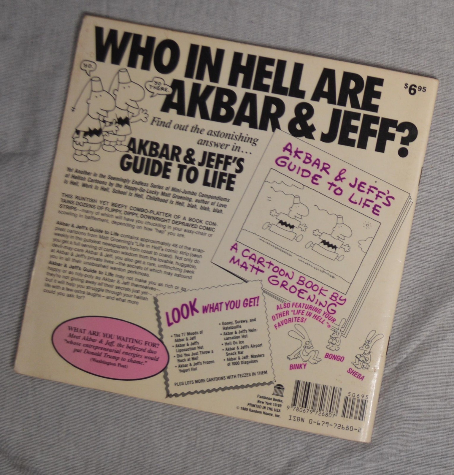 Akbar and Jeff&rsquo;s Guide to Life Matt Groening 1989 Pantheon Books VTG Simpsons