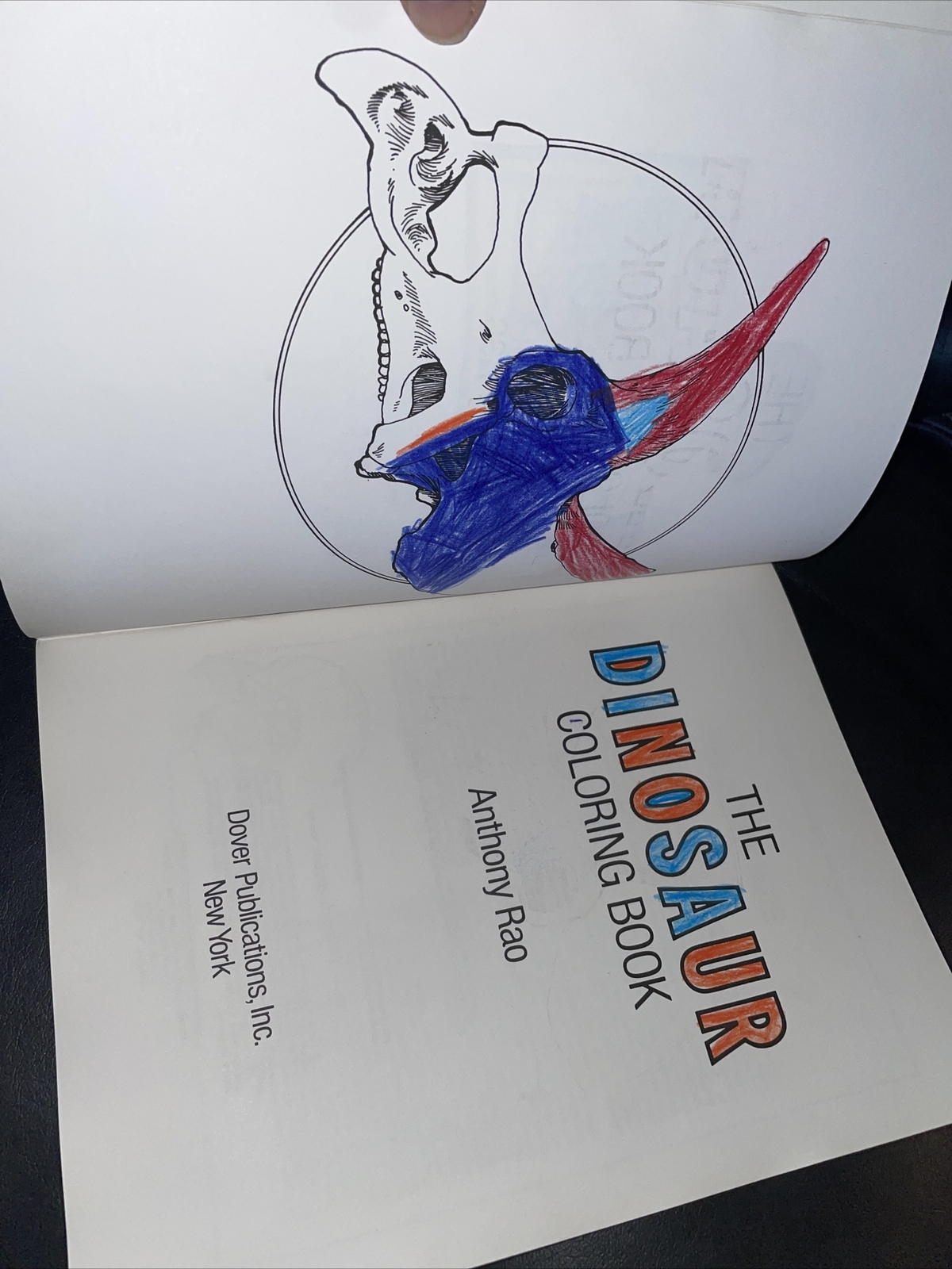 Dinosaur Coloring Book (Dover Nature Coloring Book) by Anthony Rao 90% Uncolored