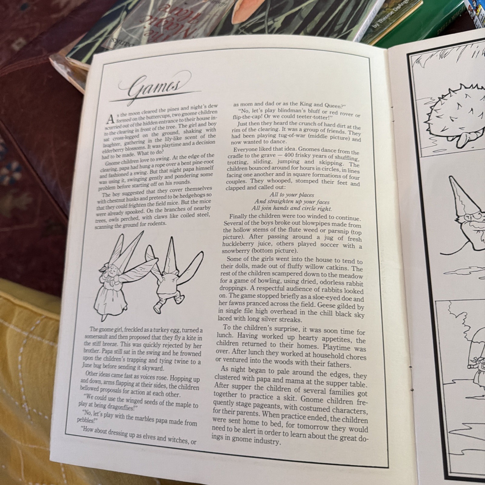 1980 Gnomes: Color and Story Album Poortvliet & Huygen *plz read descript.