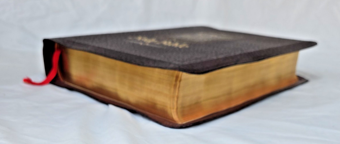 HOLY BIBLE Good Leader Authorized KJV 1952 Red Letter Leather Bound Gold Gilded