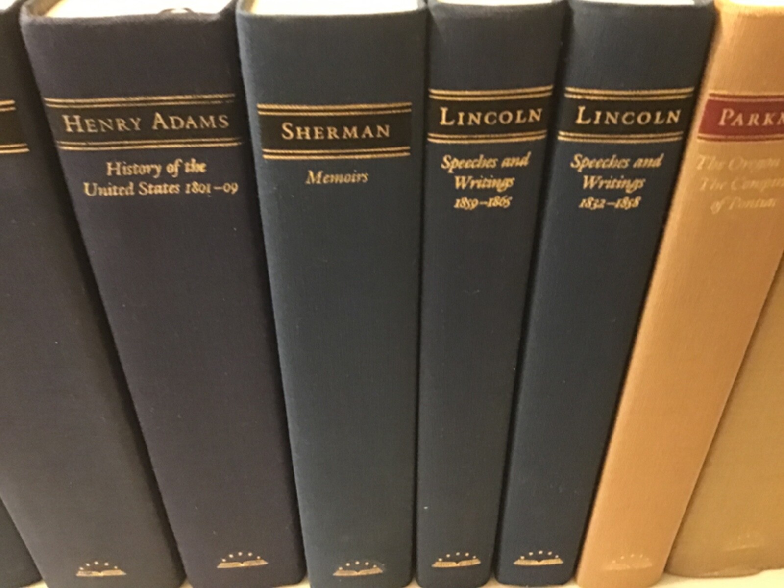 The Library of America lot of 12, HC, good, Jefferson, Grant, Lincoln++
