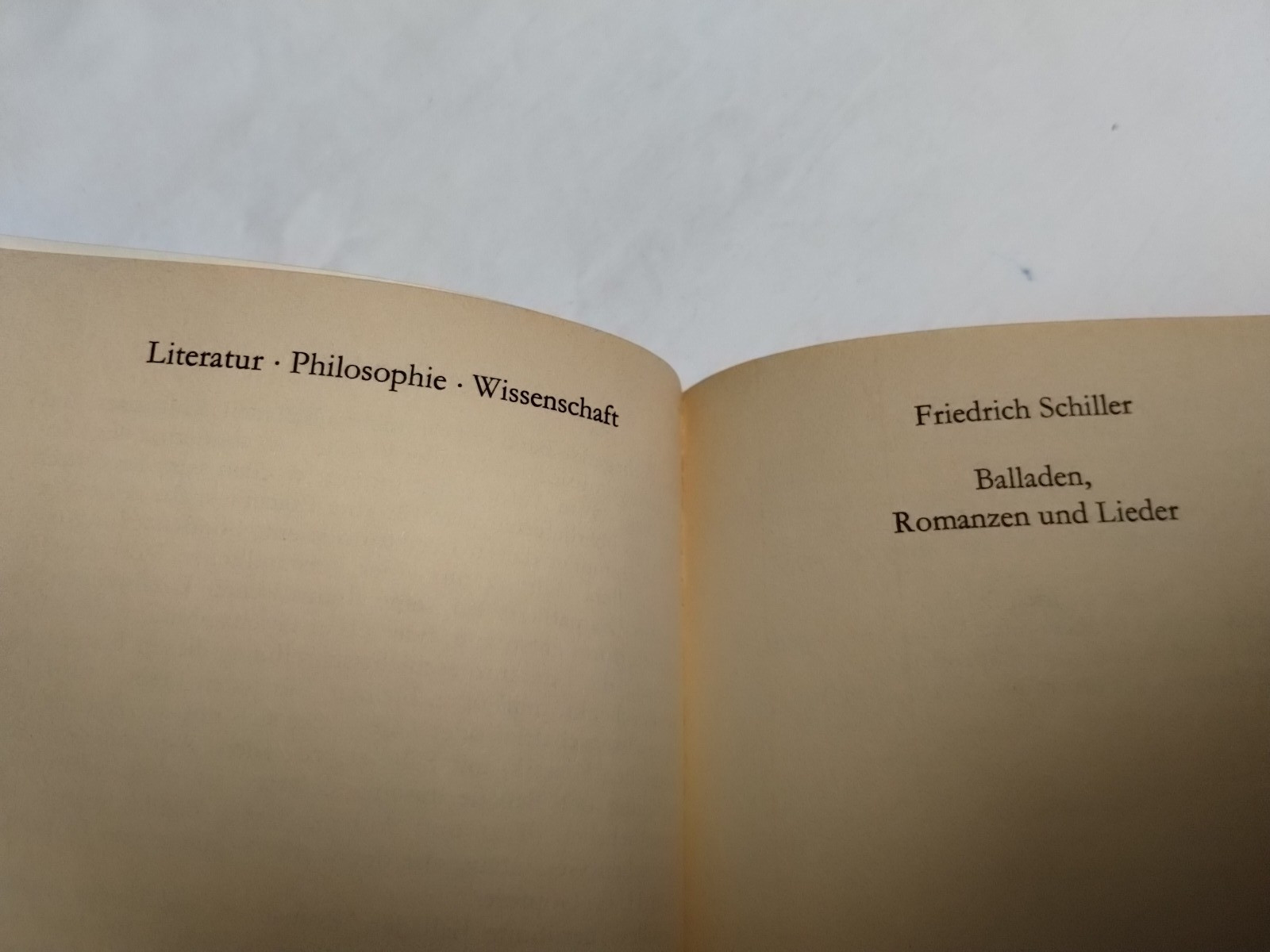 Balladen, Romanzen Und Lieder by Friedrich Schiller 1984 Vintage German 80&rsquo;s PB
