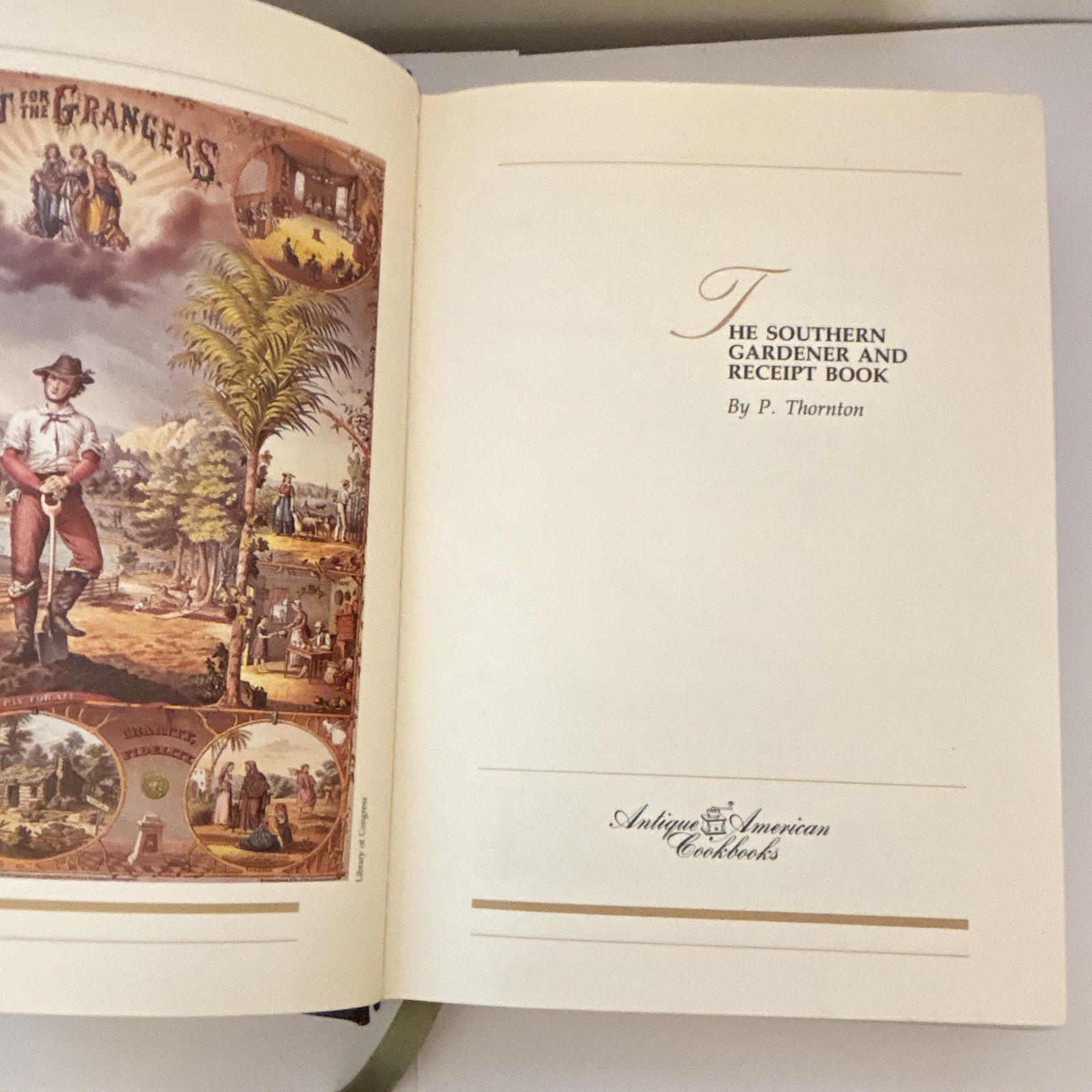 Antique American Cookbooks The Southern Gardener and Receipt Book HC Illus 1984