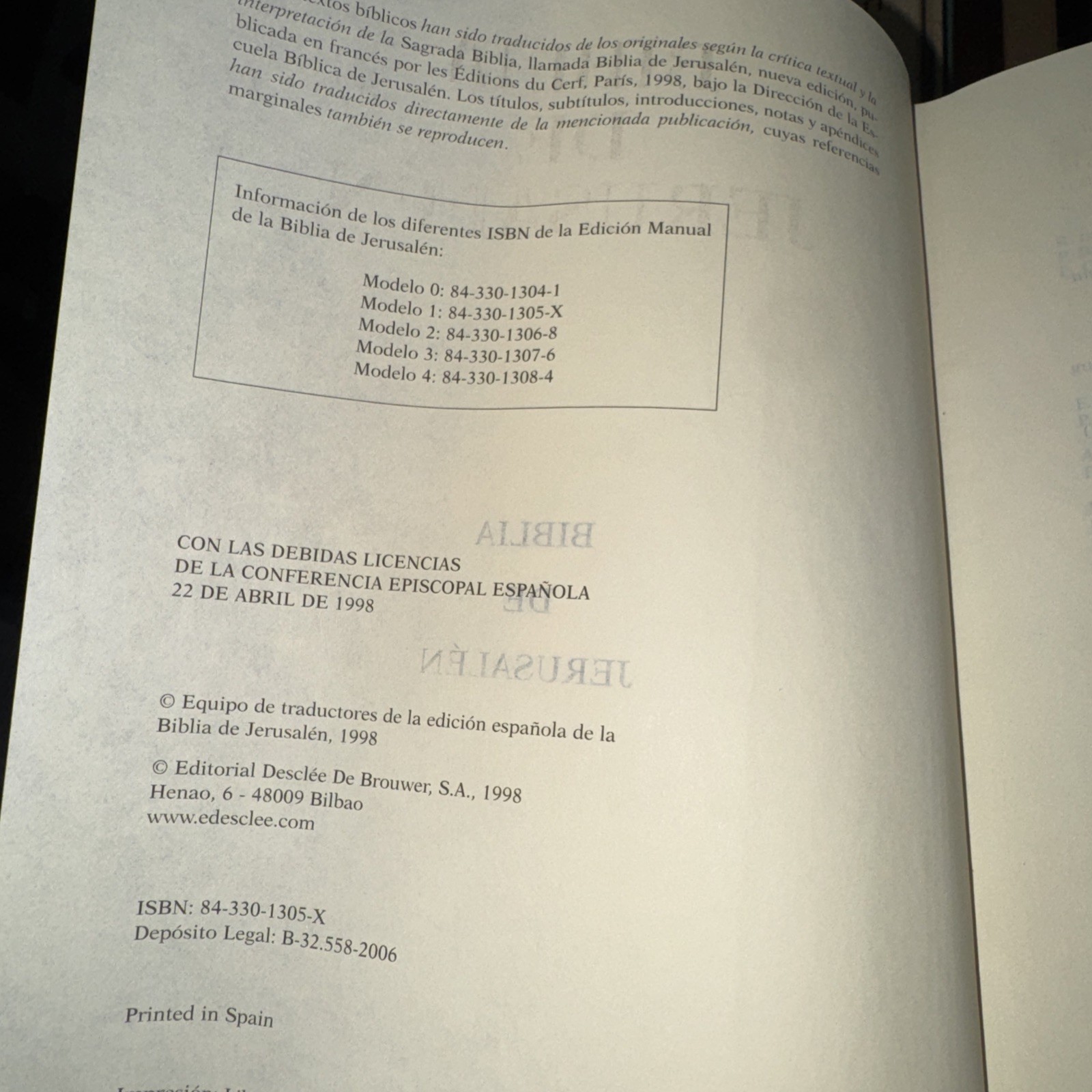 Biblia De Jeruzslem Nueva Edición Totalmente Revisada