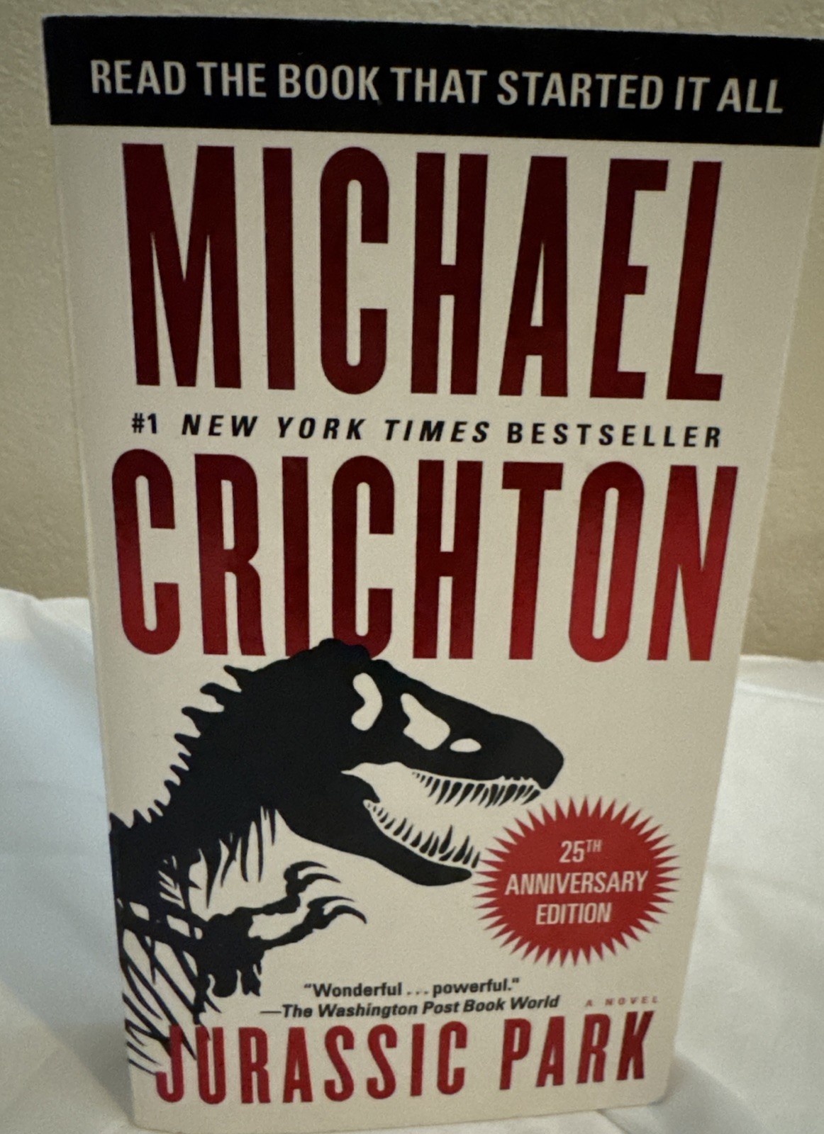 Jurassic Park: A Novel – Pb, by Crichton Michael – Like New, 25th Anniversary Ed