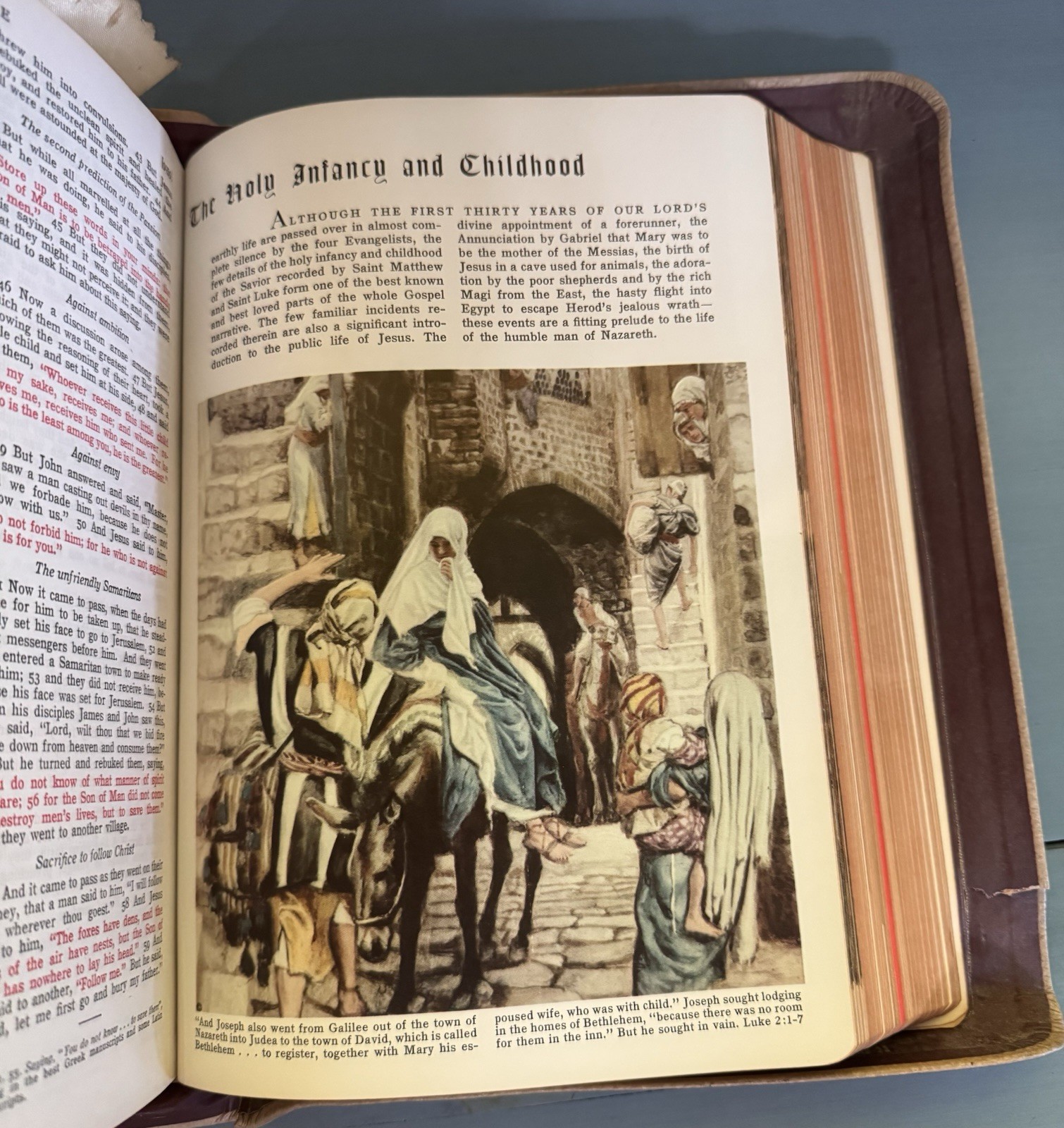 HOLY BIBLE 1960&rsquo;s Catholic Press HOLY NAME DELUXE EDITION Illustrated