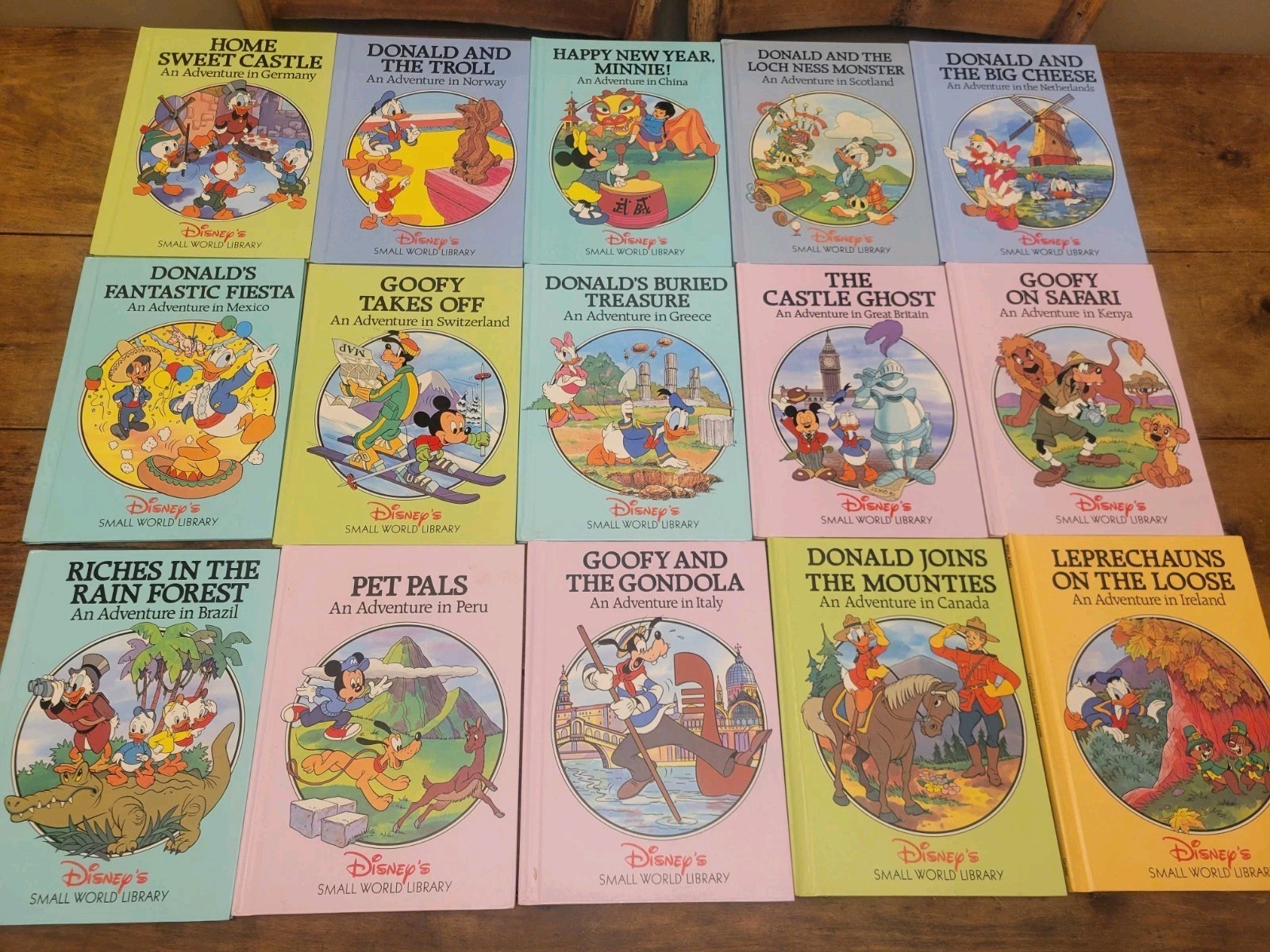 Disney&rsquo;s Small World Library Lot Of 15 Hardcover Kids Books Vintage Countries