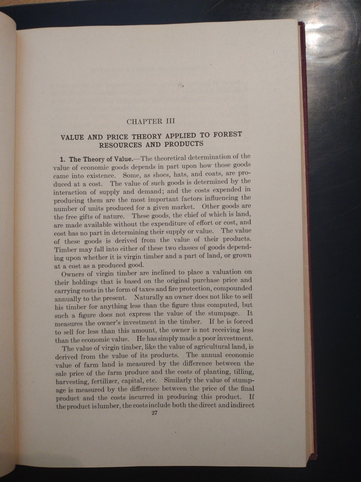 Economics of Private Forestry. Ralph W. Marquis, Ph. D. 1939. HC (Resources)