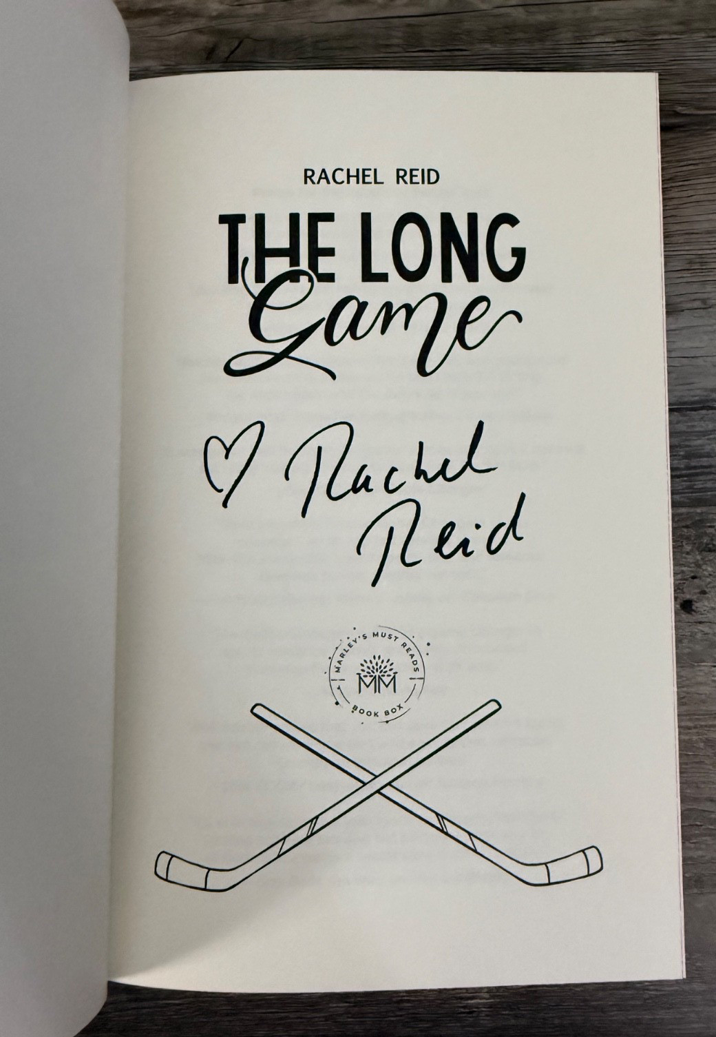 SIGNED Marley&rsquo;s Must Reads HEATED RIVALRY & THE LONG GAME Rachel Reid MMR