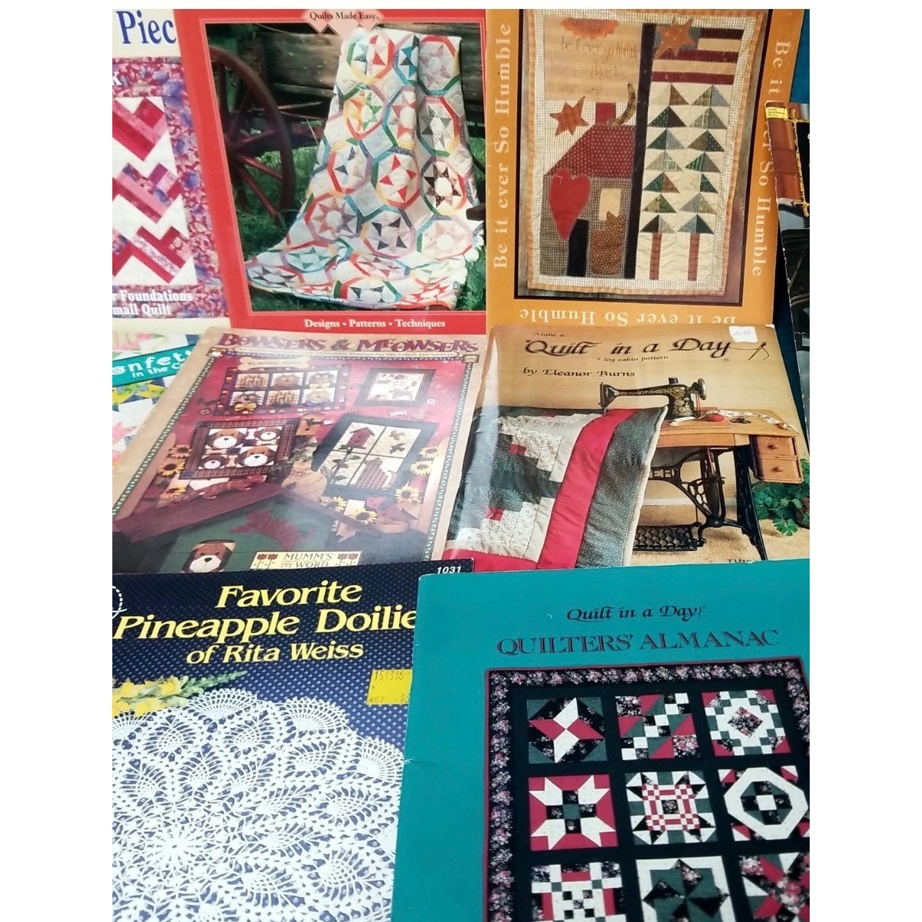 Vtg Modern Quilting Crochet Pattern Books Quilt in a Day Scrap DIY Grannycore