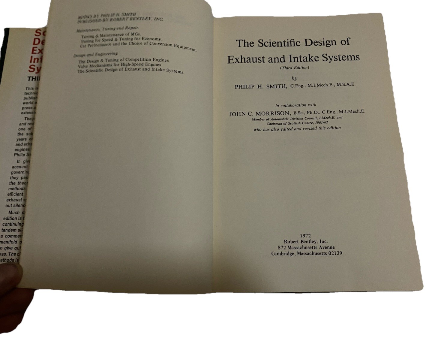 Scientific Design of Exhaust & Intake Systems 3rd Ed. Smith Morrison (1972)