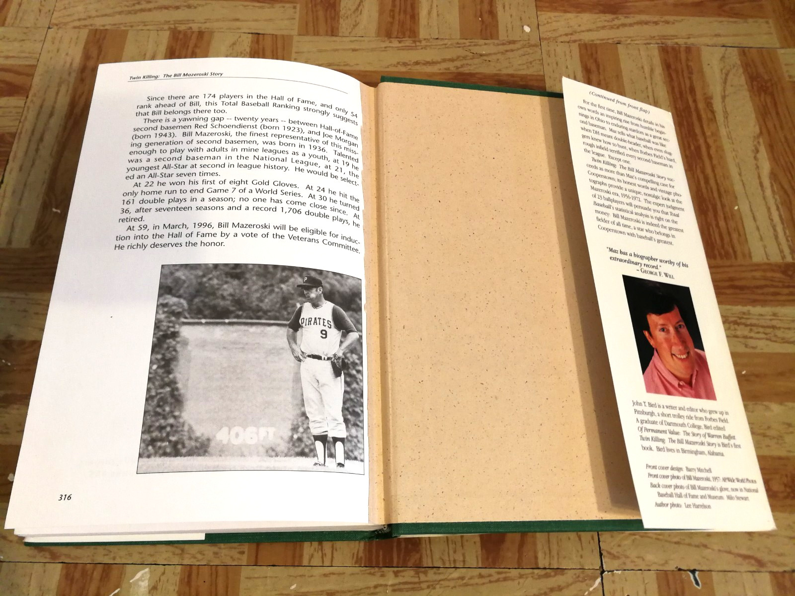 Twin Killing: The Bill Mazeroski Story, John T Bird 1995 HCDJ Illustrated MLB