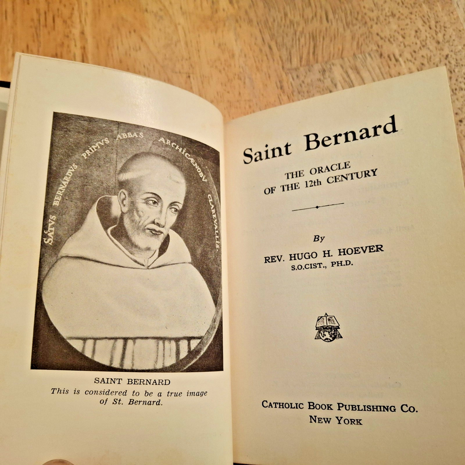 Saint Bernard, the Oracle of the 12th century 1952 by Hugo Hoever HC 4×6&Prime;. VG.