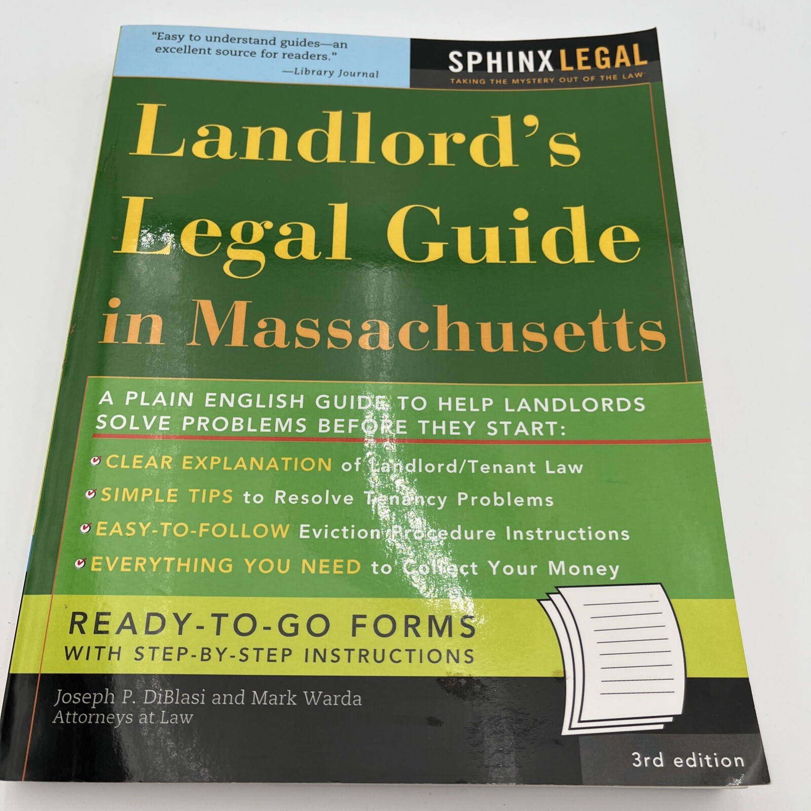 Landlord&rsquo;s Legal Guide in Massachusetts – Paperback, by DiBlasi Joseph
