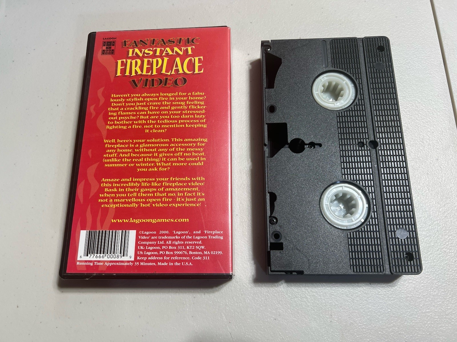 fantastic instant fireplace – VHS Tape – Lagoon – VERY GOOD