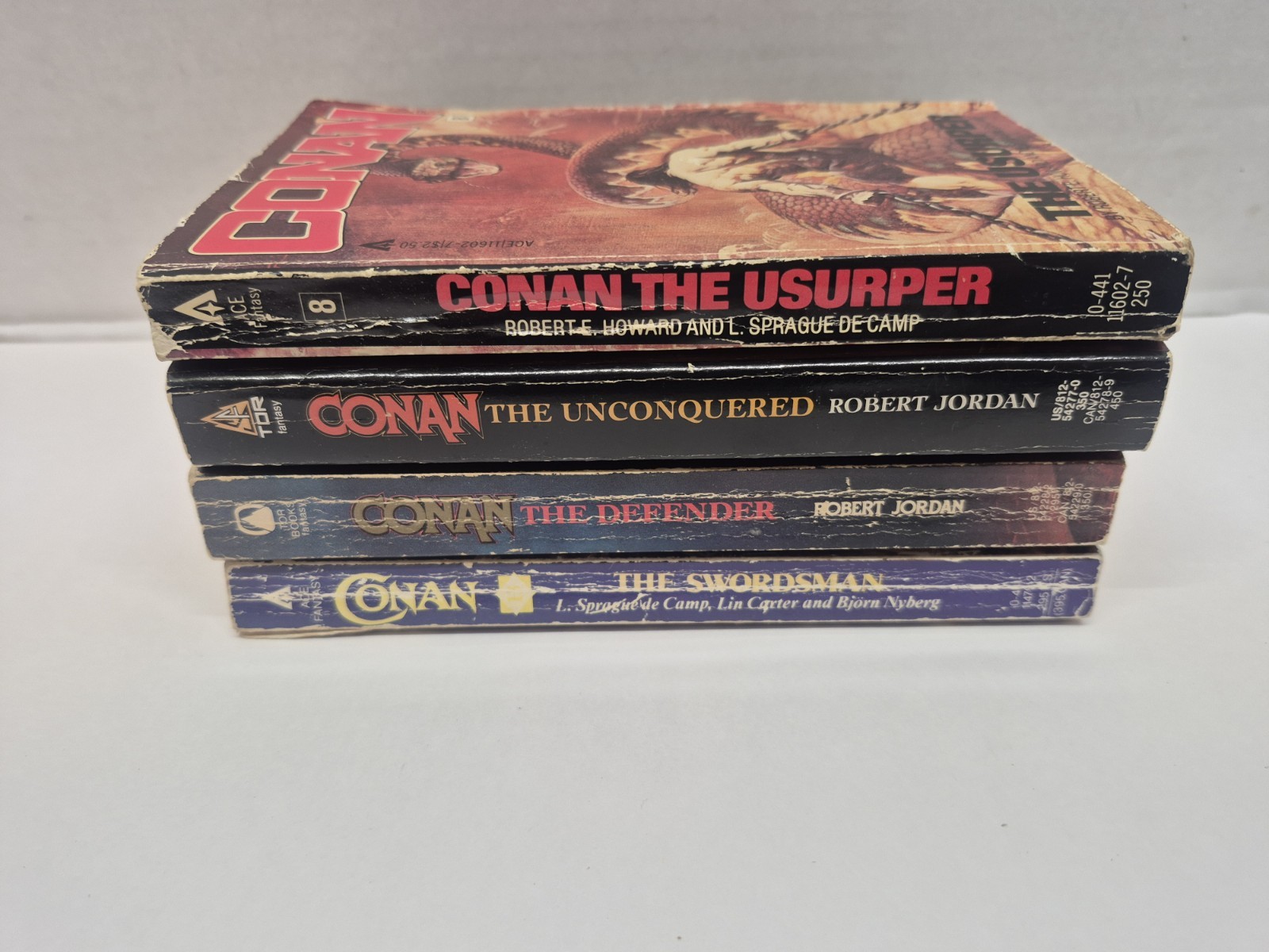 Vintage Conan the Barbarian Paperback Book Lot 4 Novels Swordsman Usurper READ