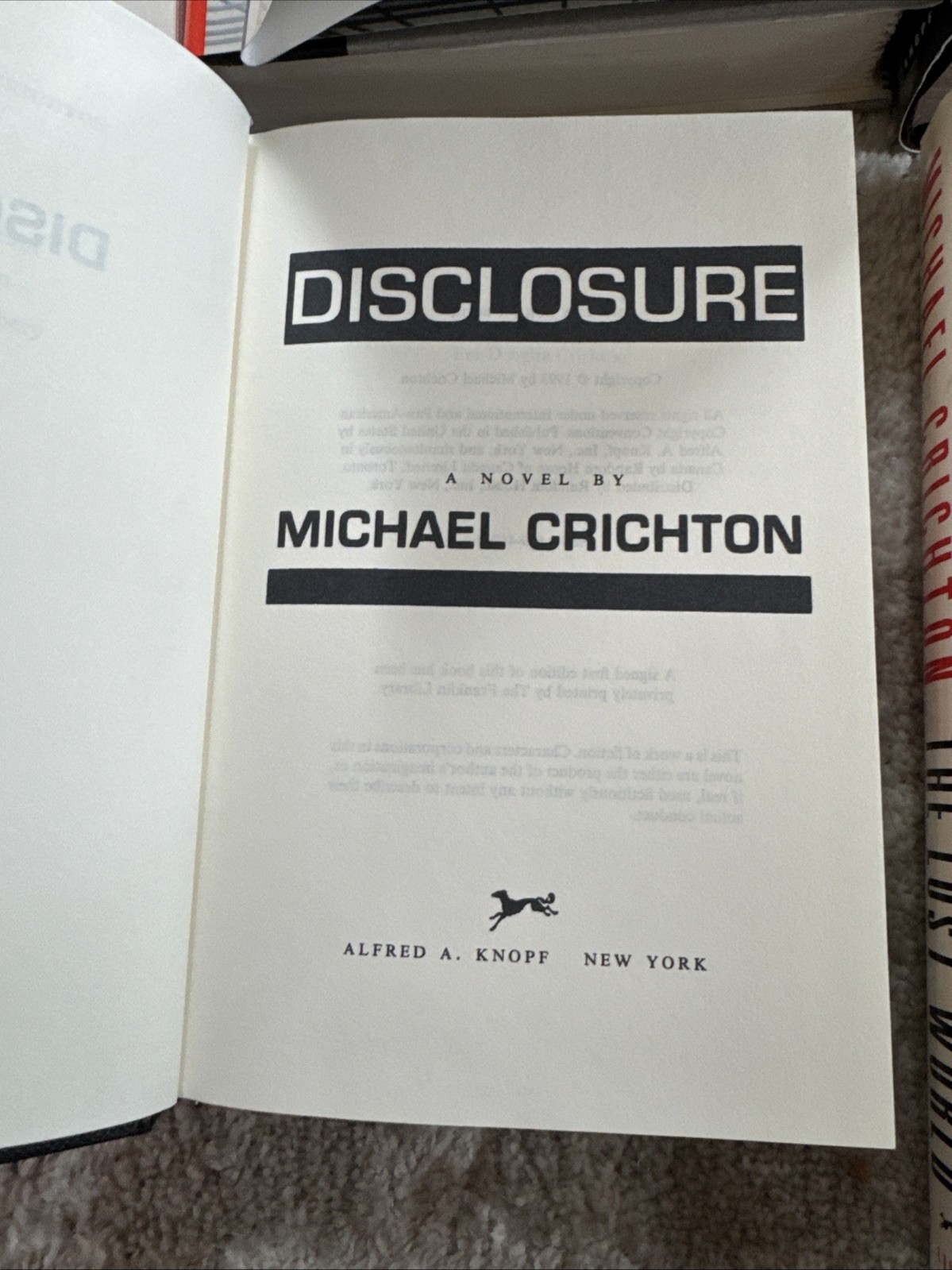 Michael Crichton First Trade Edition And BCE LOT!