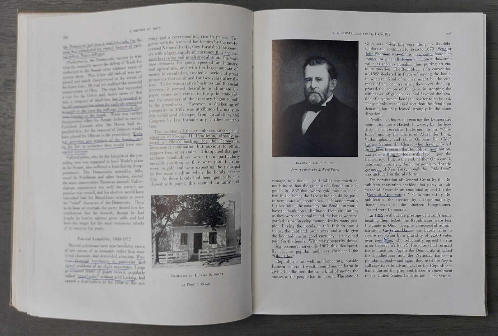 Vintage 1961 « A History of Ohio » Roseboom/Weisenburger Hardcover