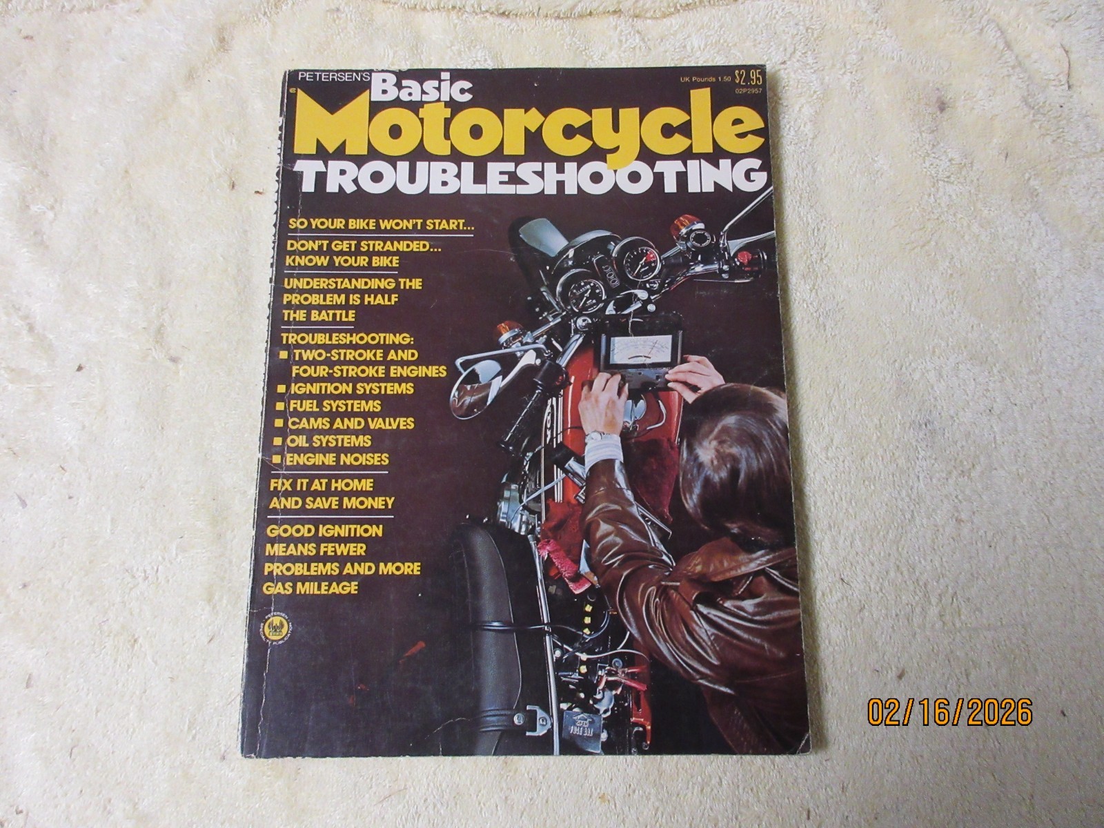Petersen&rsquo;s Basic Motorcycle Troubleshooting, circa 1974, paperback,144 pages.