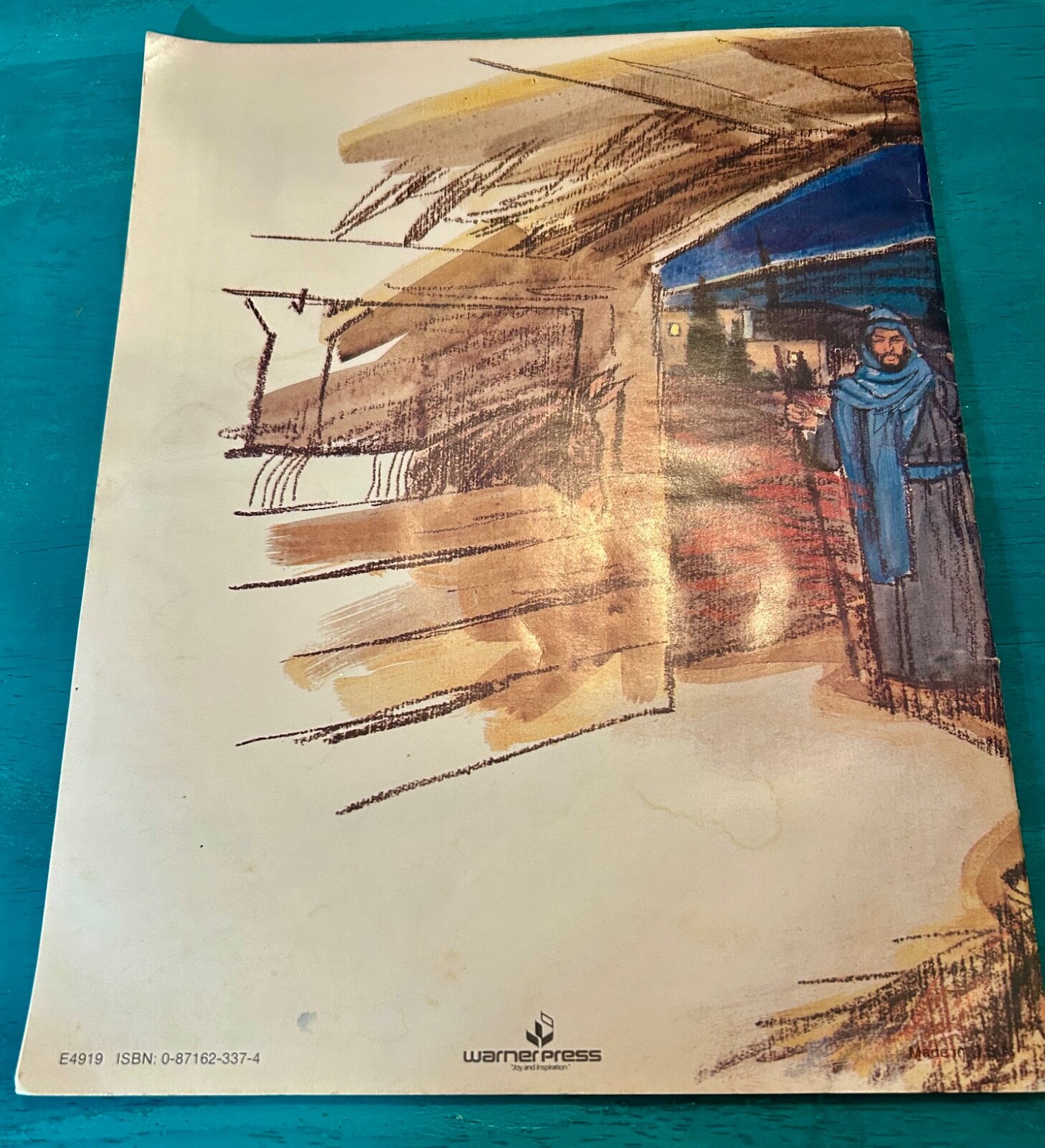 *Rare* THE NATIVITY a bible story to color Warner Press 1970&rsquo;s VTG Never Used