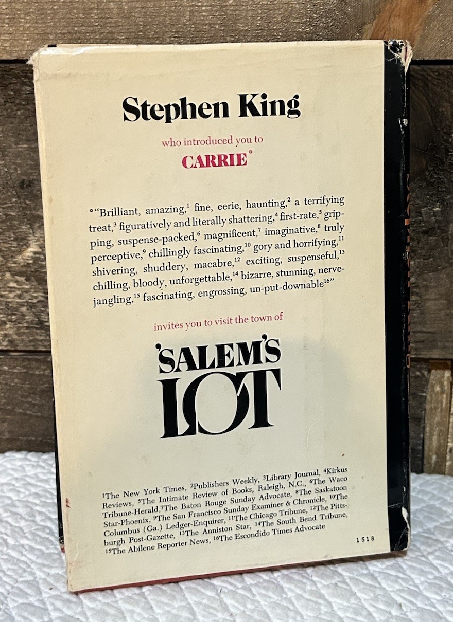 SALEM&rsquo;S LOT by Stephen King (1975, Hardcover) Book Club Editition