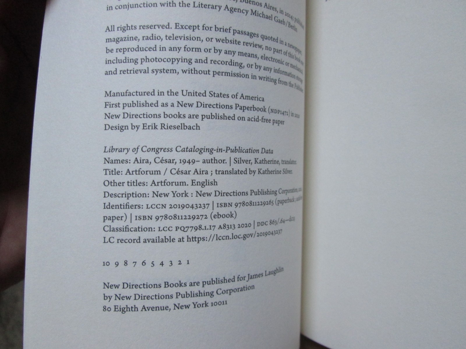 16 Cesar Aira paperback 1st printings US editions
