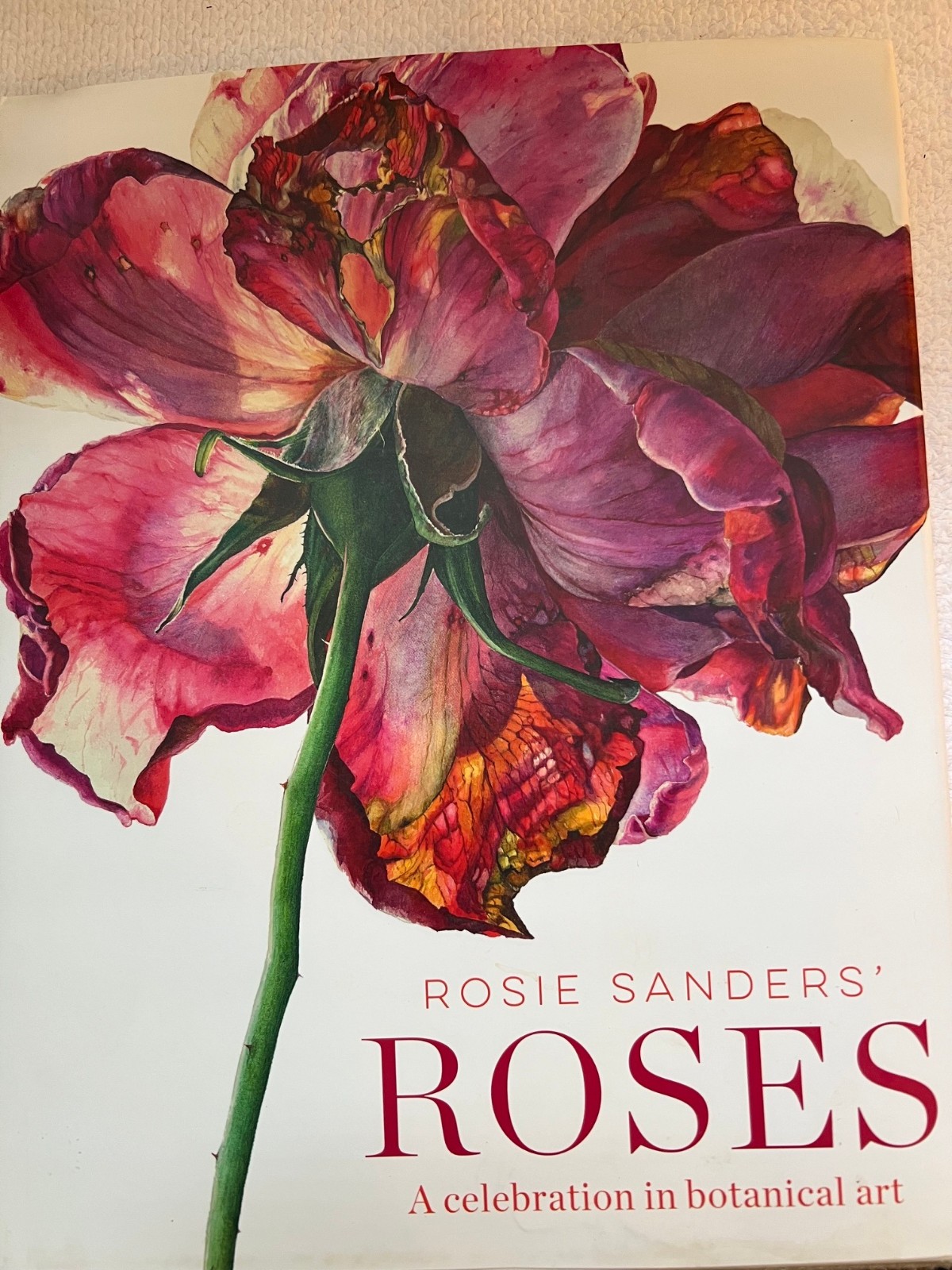 Rosie Sanders&rsquo; Roses A Celebration in Botanical Art Hardcover w Dust Jacket VGC!