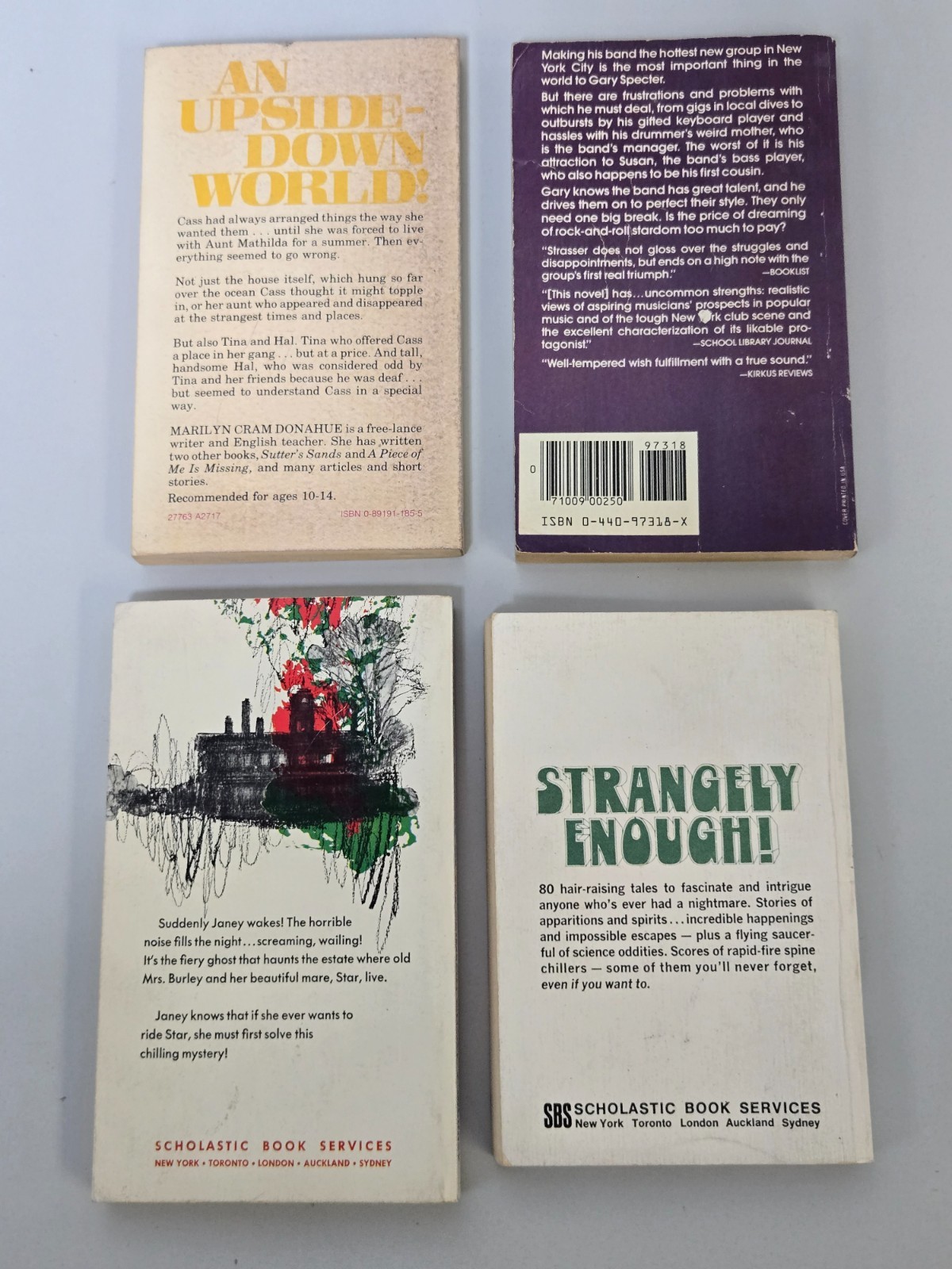 Vintage Teen Paperback Lot (4) Strange Enough! T 438 and others (1970&rsquo;s & 80&rsquo;s)
