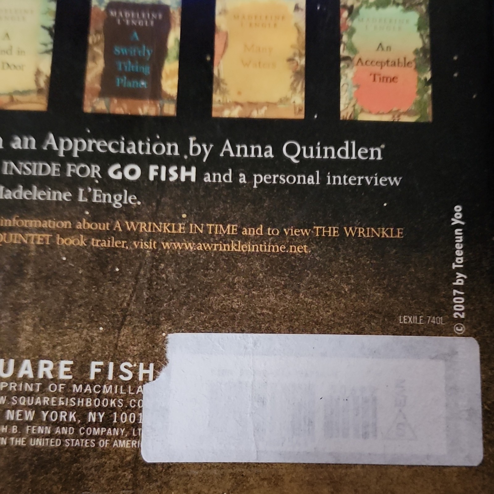 Square Fish A Wrinkle in Time Quintet Madeleine L&rsquo;Engle Perfect 2007 Time Travel