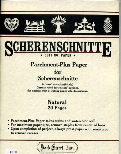 Scherenschnitte Cutting Paper Parchment-Plus Natural 20 Pages