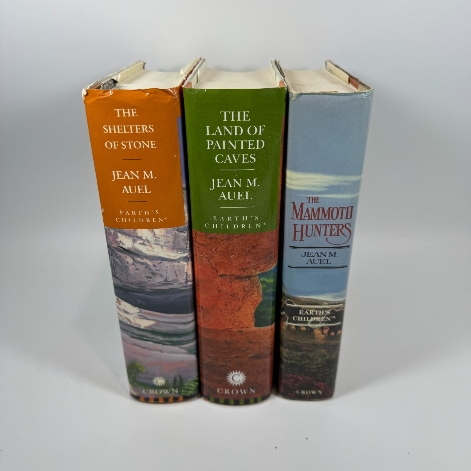 Earth&rsquo;s Children Jean M Auel Lot 3 HC Mammoth Painted Caves Shelters 1st Ed 2002