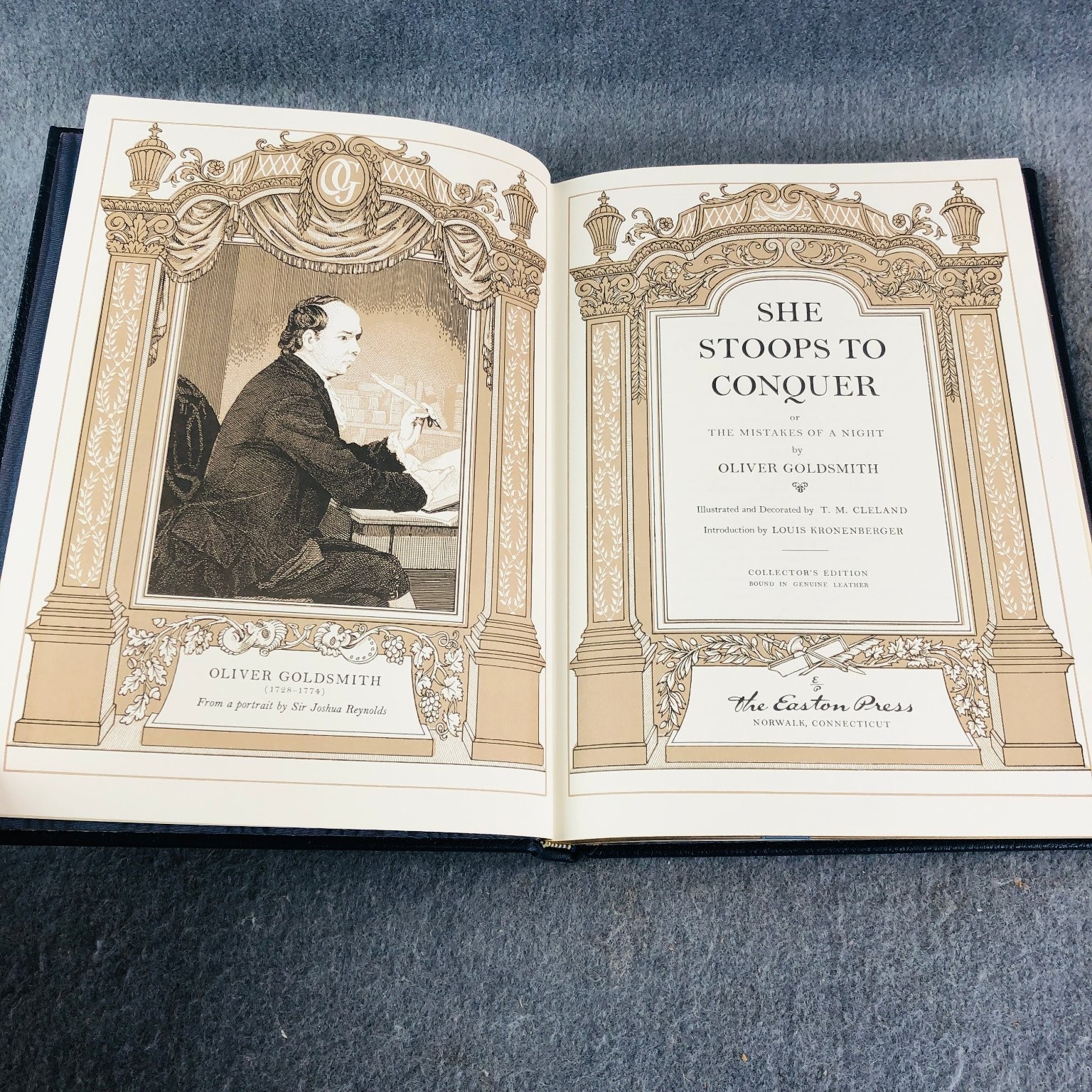 She Stoops to Conquer Goldsmith Easton Press Collector&rsquo;s Edition Illustrated