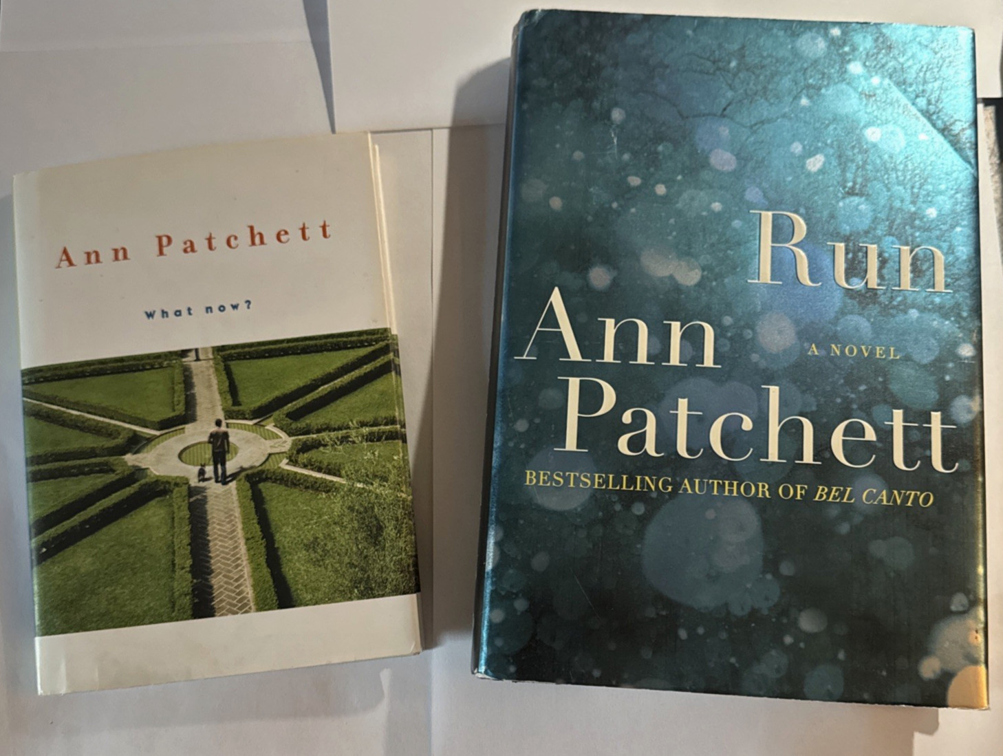 Ann Patchett – 2 books: « What now?&rsquo; & « Run » (2007) SIGNED both Hc, 1st ed.