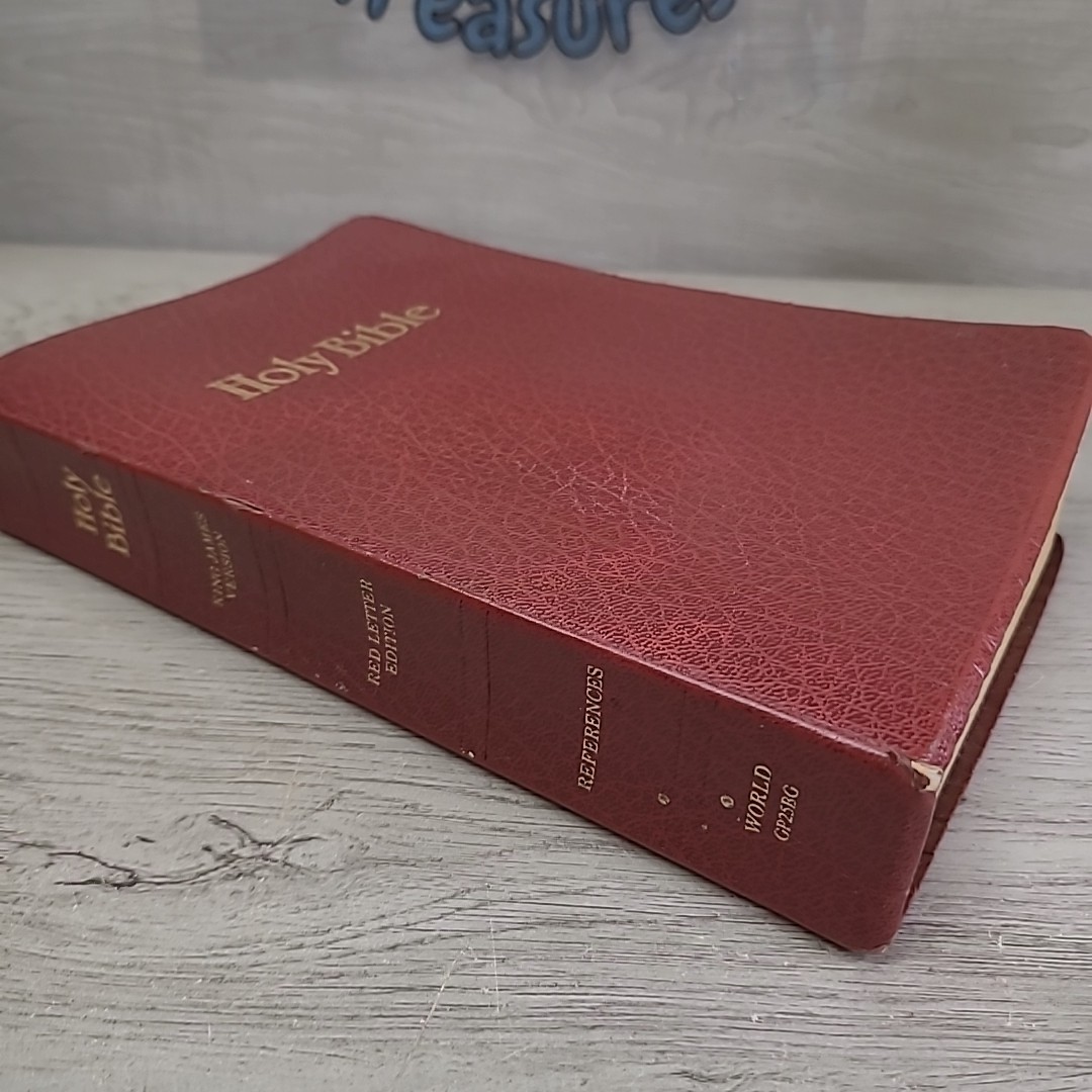 World Bible Publishers Holy Bible KJV Red Letter Edition Large Print Used 1979