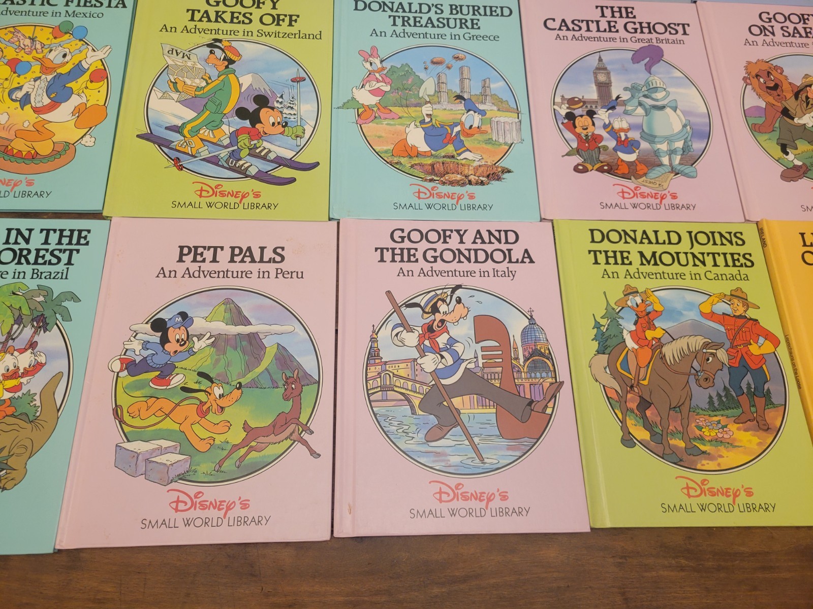 Disney&rsquo;s Small World Library Lot Of 15 Hardcover Kids Books Vintage Countries