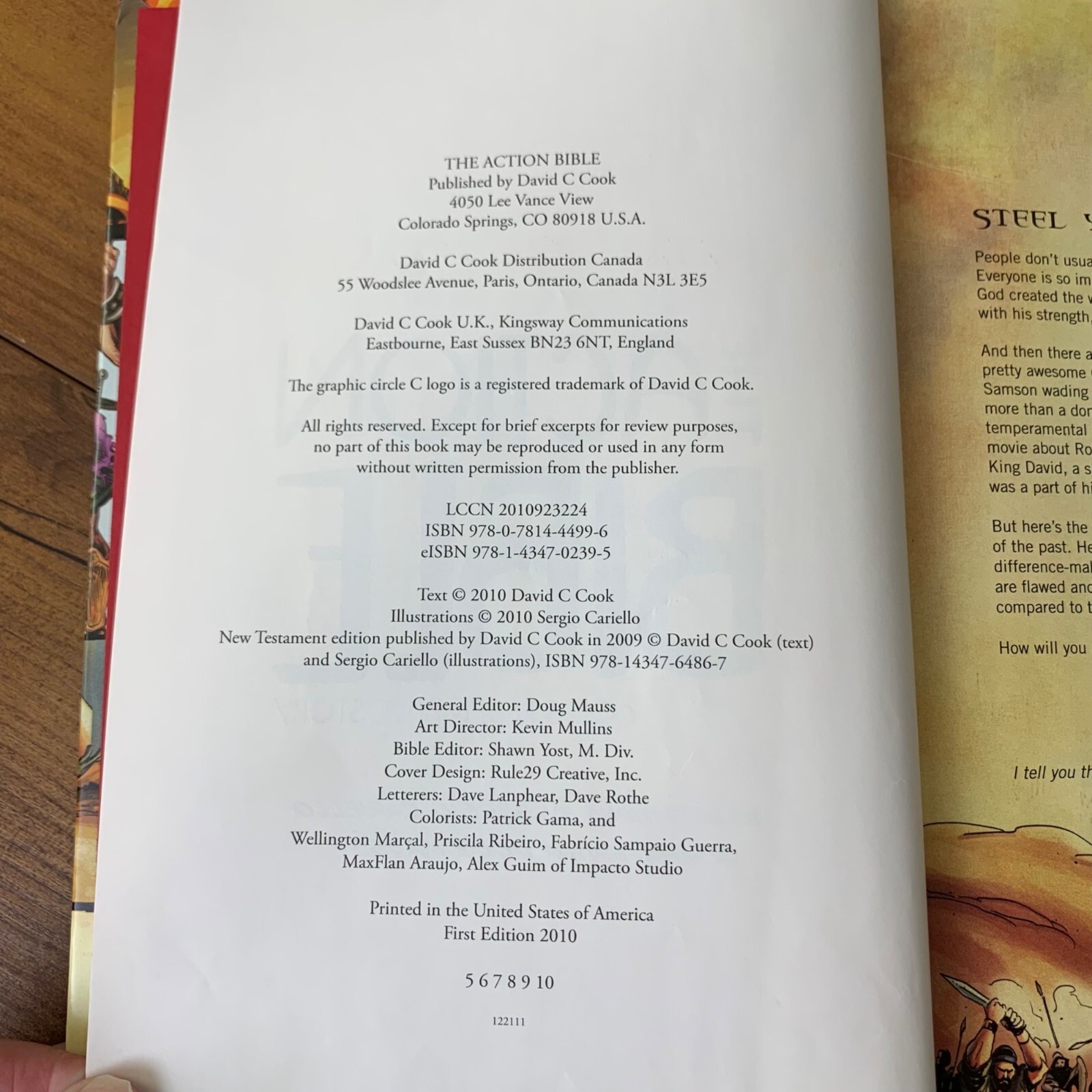 The Action Bible: Gods Redemptive Story Illustrated By Sergio Cariello