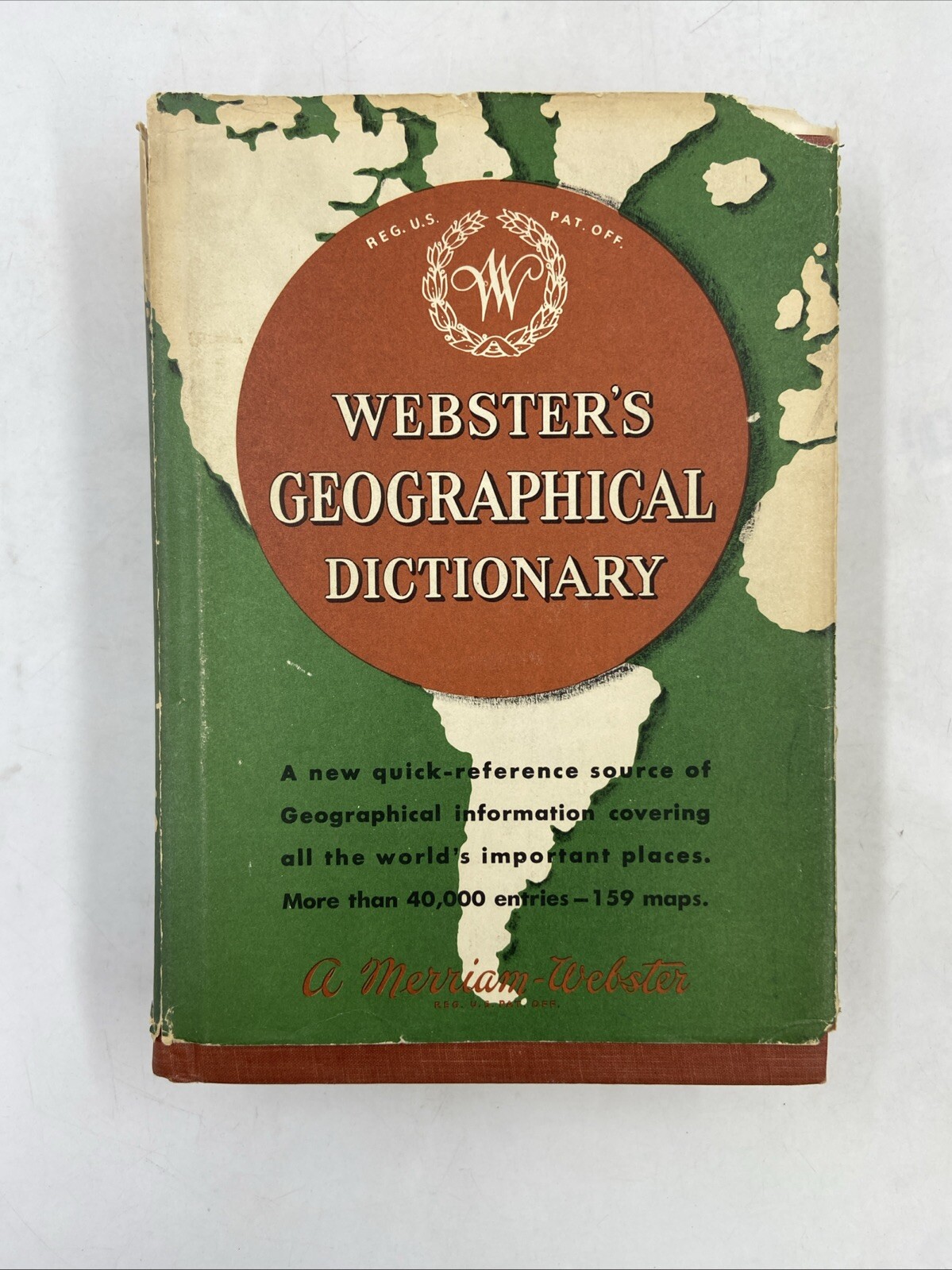 1967 ~ Webster&rsquo;s Geographical Dictionary ~Thumb-Indexed Hardcover w/ Dust Jacket