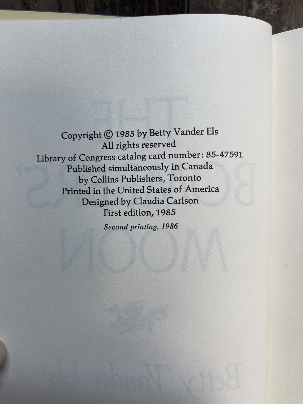 Vintage THE BOMBERS&rsquo; MOON by Betty Vander Els Very Good Condition