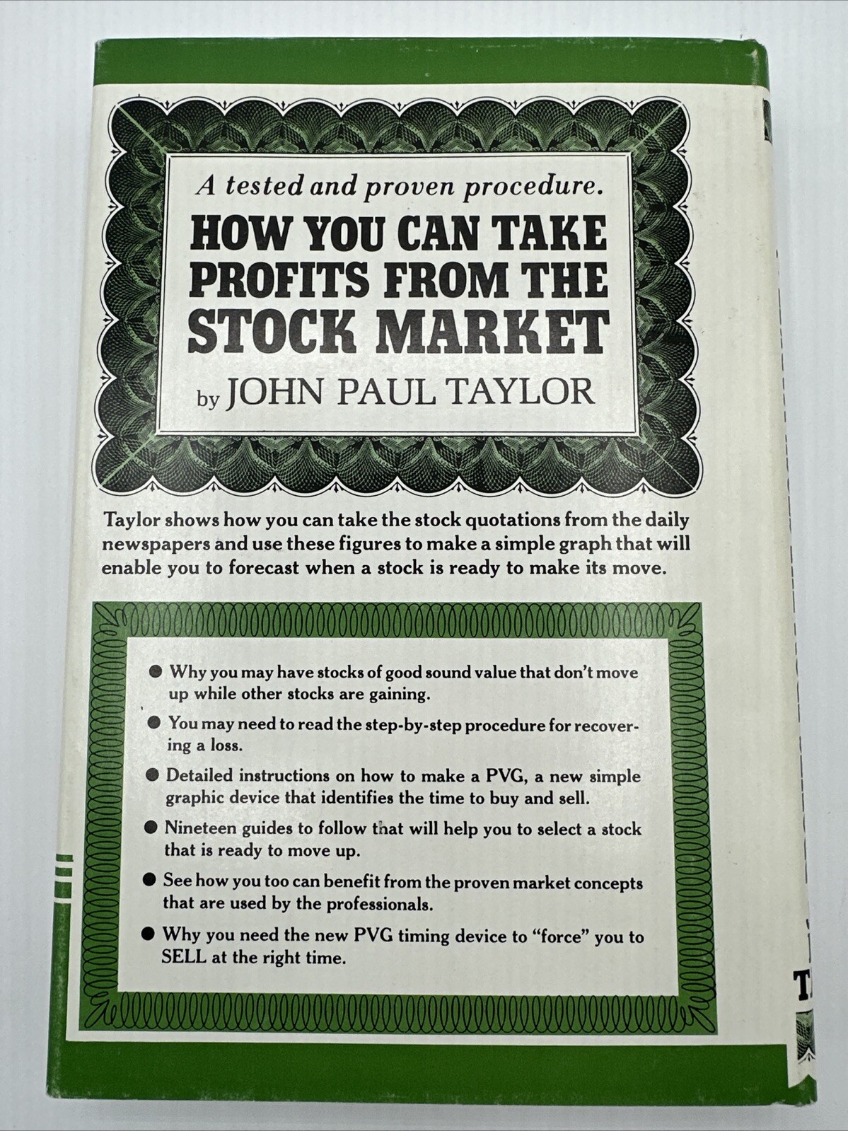 How You Can Take Profits From The Stock Market Signed John Paul Taylor 1985 DJ