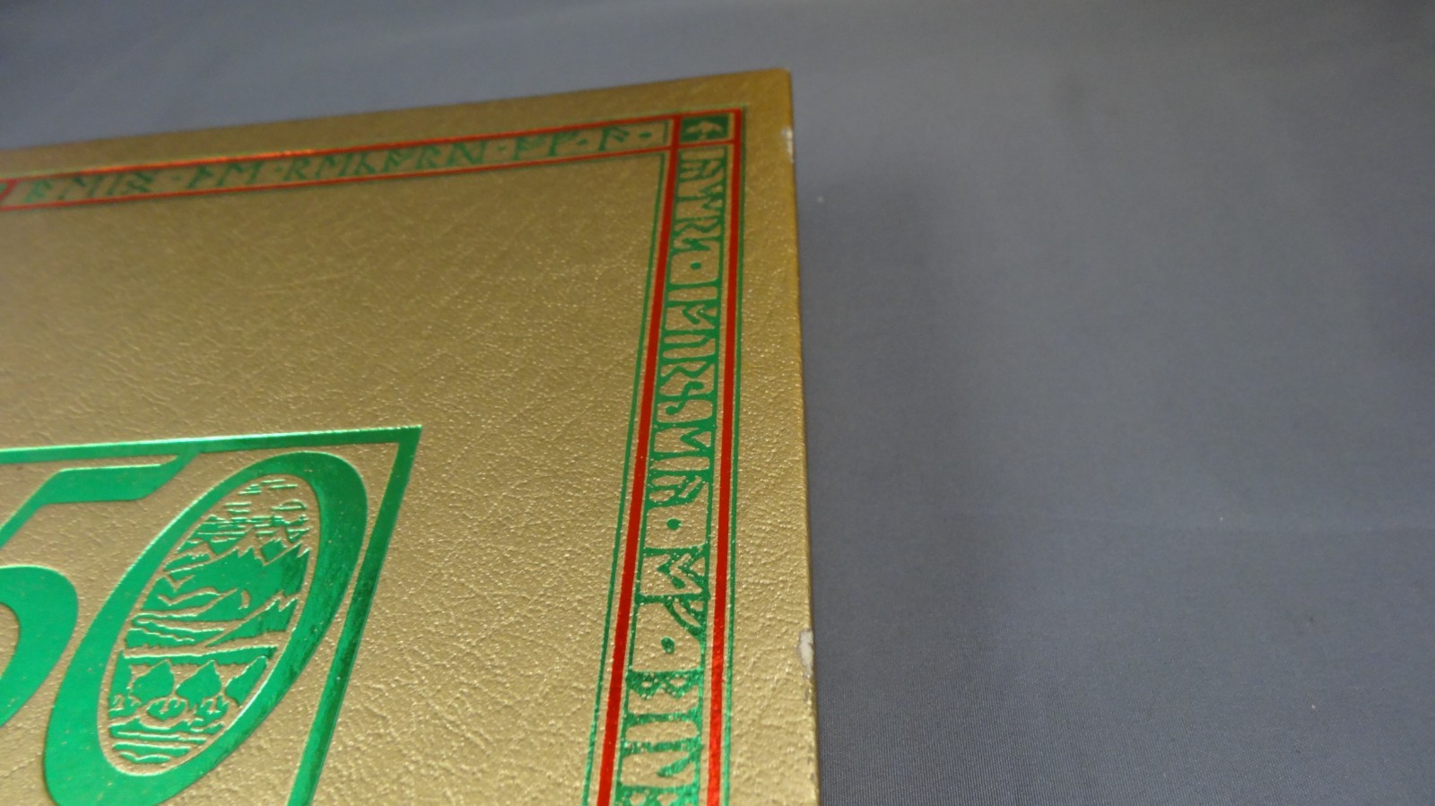 The Hobbit by JRR Tolkien 50th Anniversary Gold Hardback Edition Slip Case READ