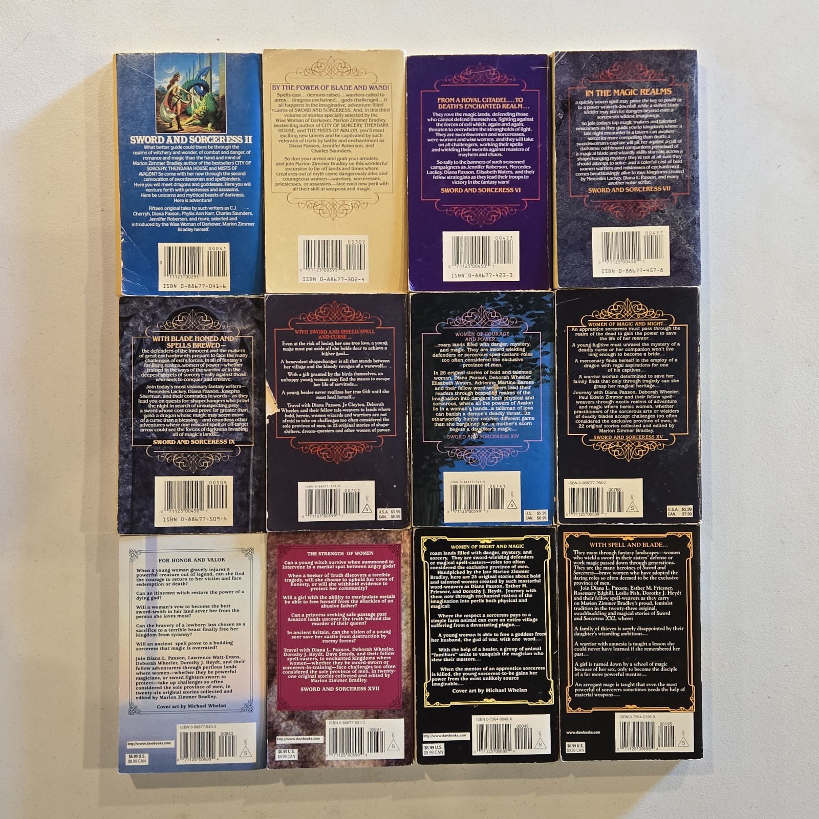 Sword And Sorceress – Vol 2 + 3 + 6 + 7 + 9 + 13-17 + 19 + 21 PB BOOK LOT OF 12