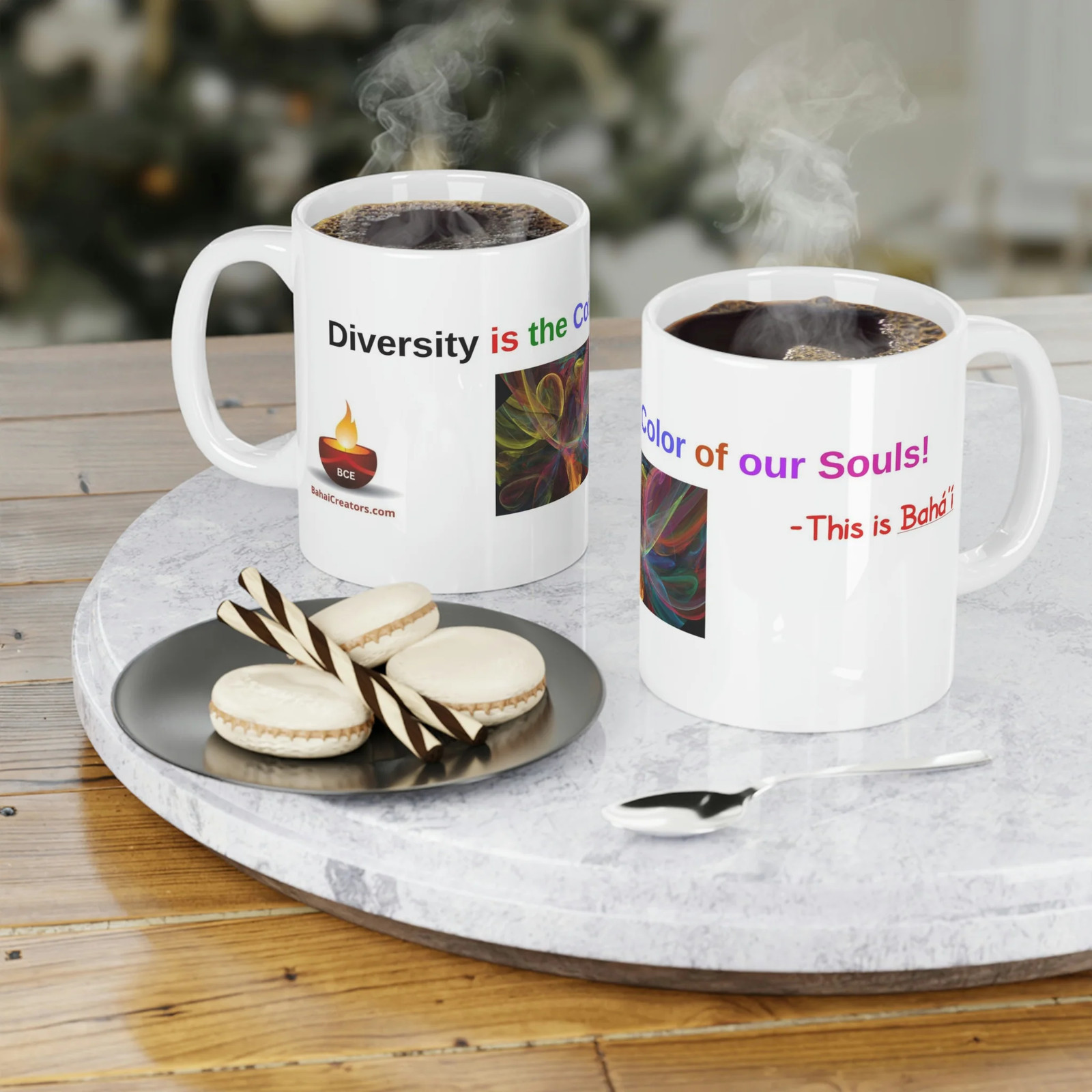Baha&rsquo;i Diversity, Race Unity, Color of our Souls Mugs (11oz15oz20oz)