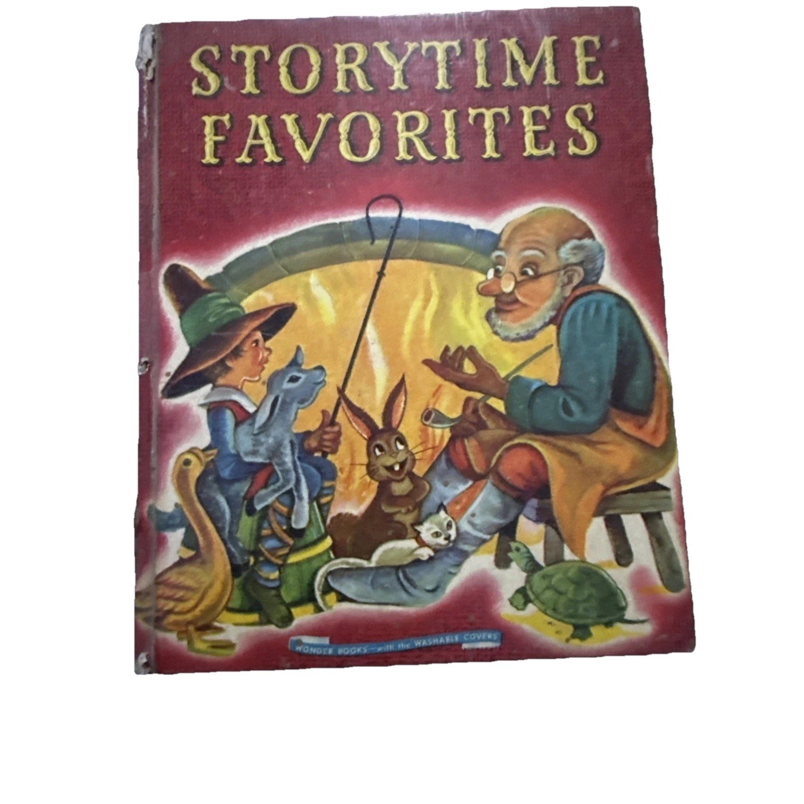 Vintage 1947 Wonder Books Storytime Favorites Washable Children&rsquo;s Book