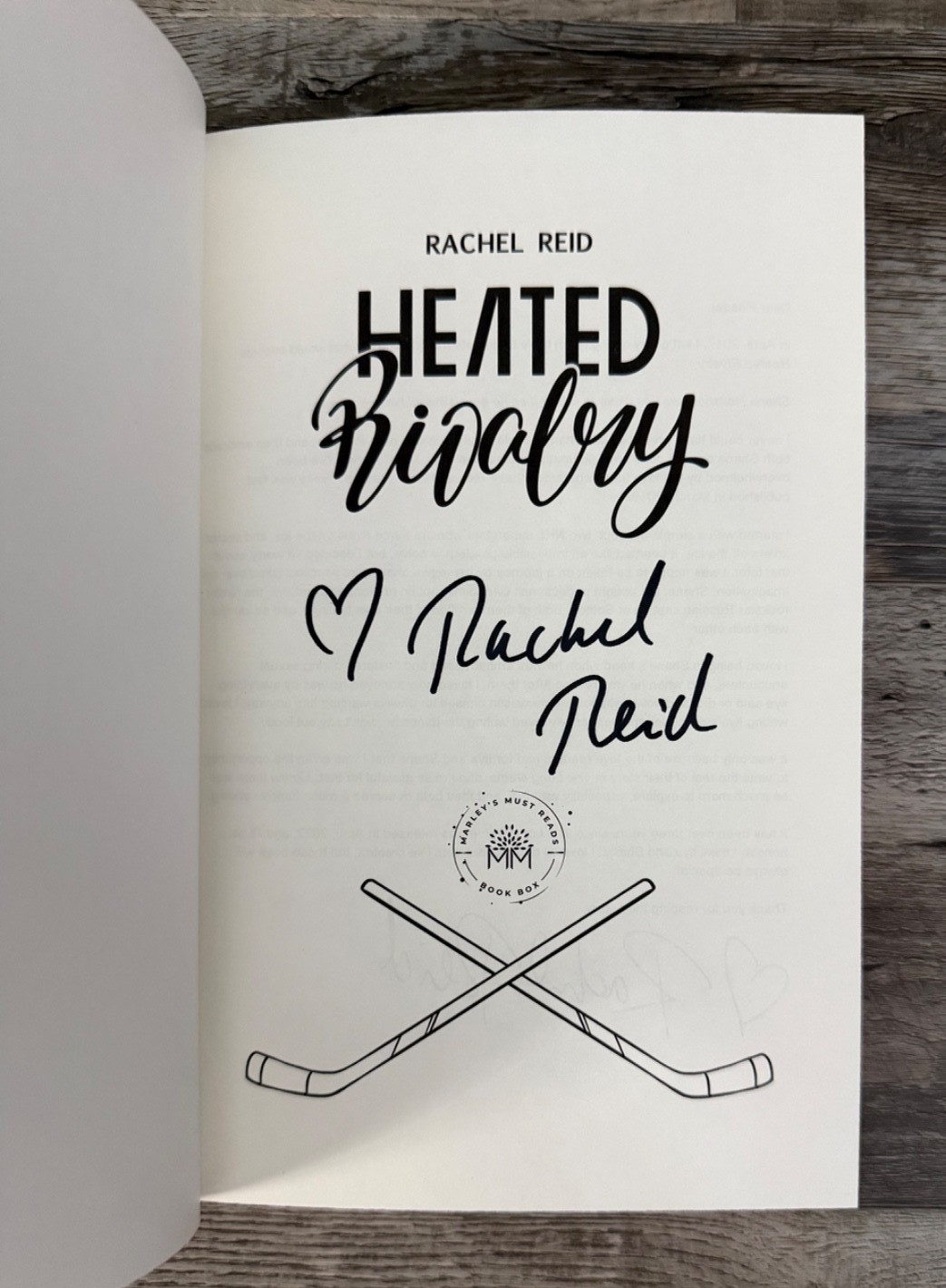 SIGNED Marley&rsquo;s Must Reads HEATED RIVALRY & THE LONG GAME Rachel Reid MMR